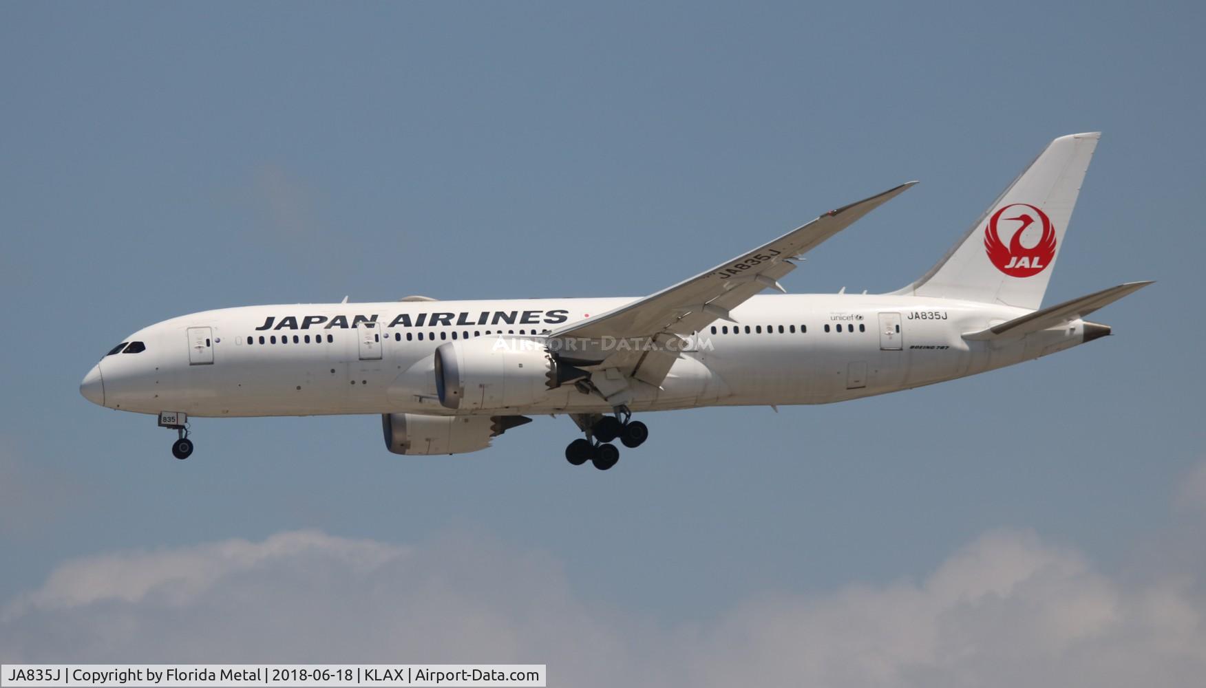 JA835J, 2016 Boeing 787-8 Dreamliner Dreamliner C/N 34510, JAL 788 zx