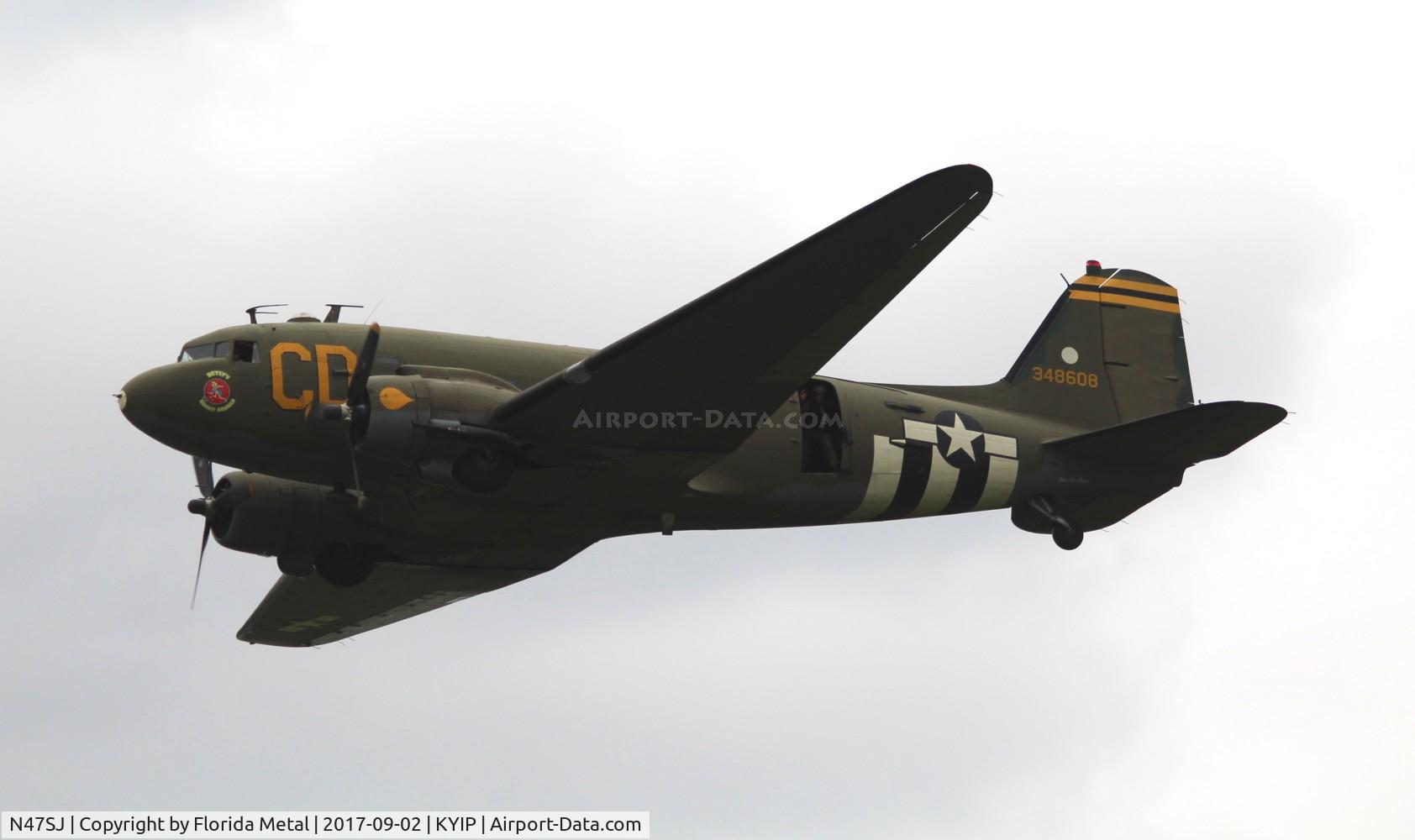 N47SJ, 1943 Douglas DC3C-R (C-47B-5-DK) C/N 14423, Thunder Over Michigan 2017 zx
