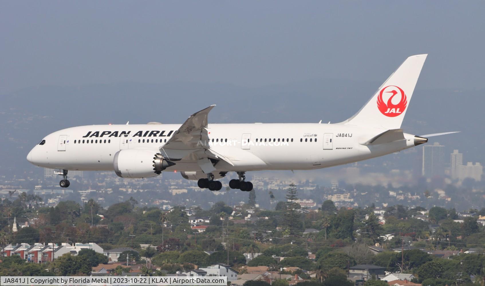 JA841J, 2015 Boeing 787-8 Dreamliner C/N 34855, JAL 788 zx NRT-LAX