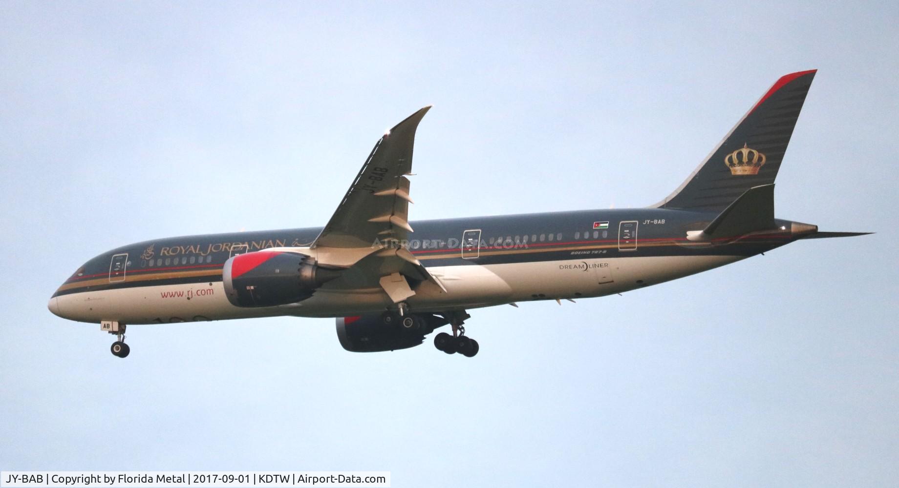 JY-BAB, 2014 Boeing 787-8 Dreamliner Dreamliner C/N 35319, RJA 788 zx AMM-DTW