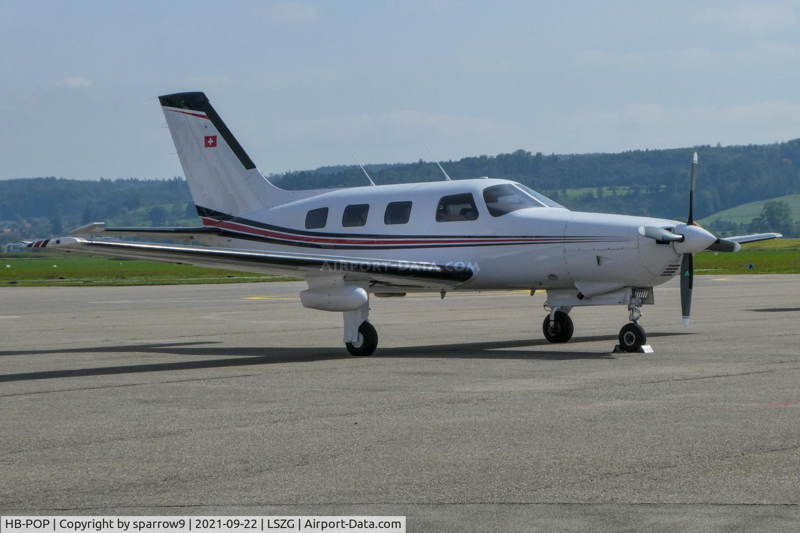 HB-POP, 1989 Piper PA-46-350P Malibu Mirage C/N 46-22077, At Grenchen.