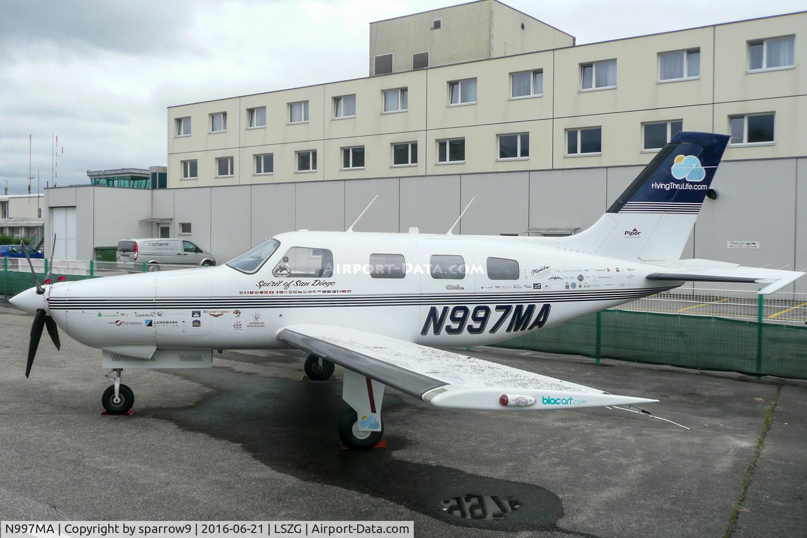 N997MA, 1997 Piper PA-46-350P Malibu Mirage C/N 4636126, At Grenchen.