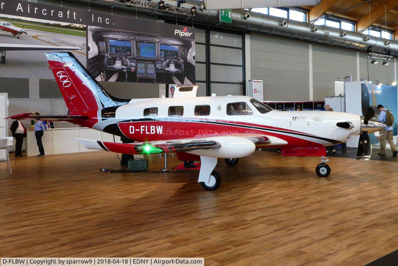 D-FLBW, 2018 Piper PA-46-M600 C/N 46-98051, At Aero Friedrichshafen.