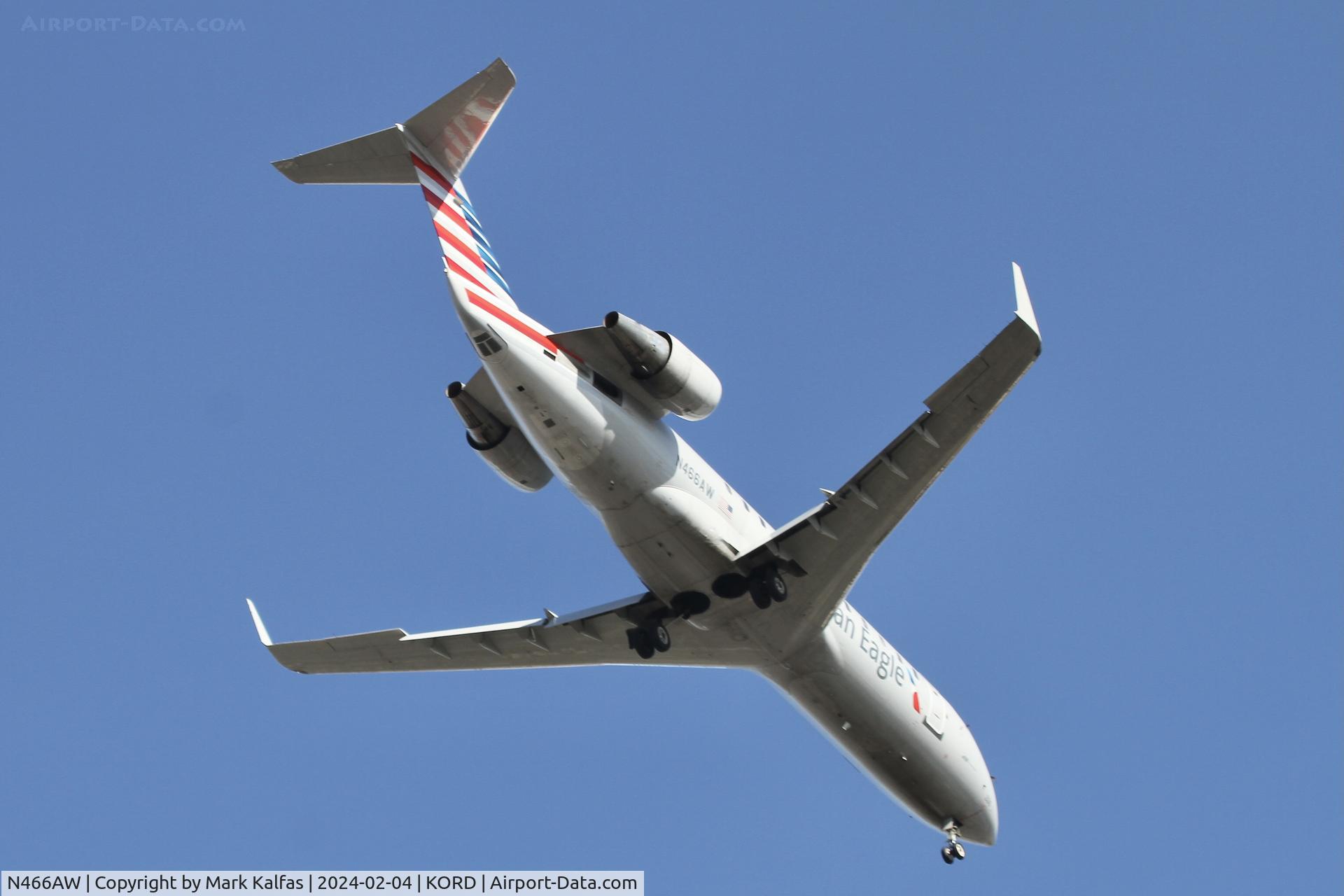 N466AW, 2004 Bombardier CRJ-200LR (CL-600-2B19) C/N 7899, CRJ2 Air Wisconsin/ American Eagle BOMBARDIER INC CL-600-2B19  N466AW AWI6122 TYS-ORD