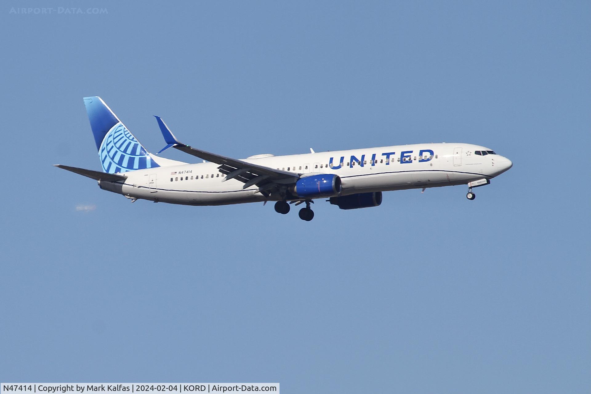 N47414, 2008 Boeing 737-924/ER C/N 32827, B739 United Airlines  BOEING 737-924ER N47414 UAL528 SAN-ORD