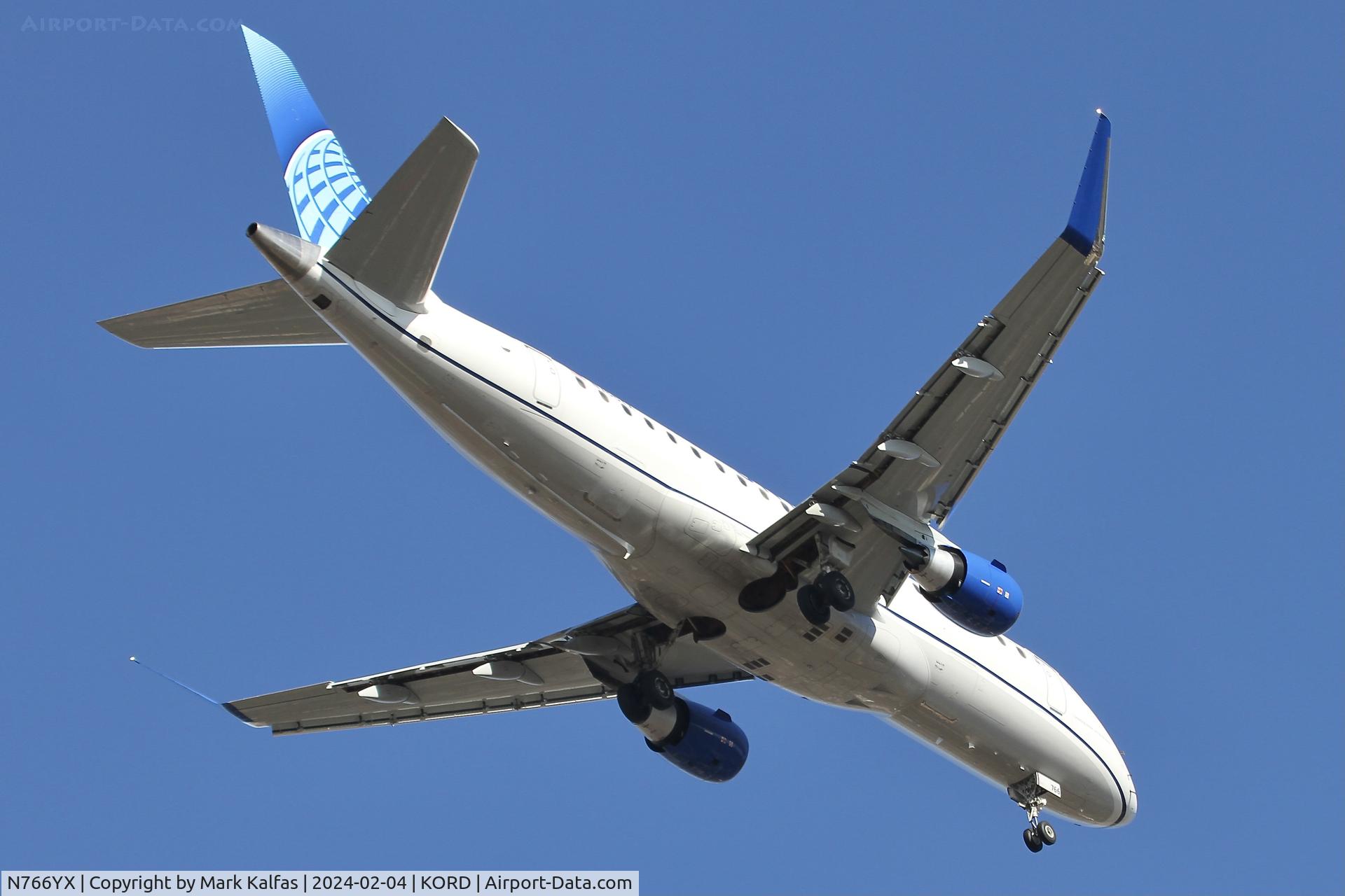 N766YX, 2023 Embraer ERJ170-200LR C/N 17000951, E75L Republic Airways/United Express EMBRAER 175LW N766YX RPA3515 SFD-ORD