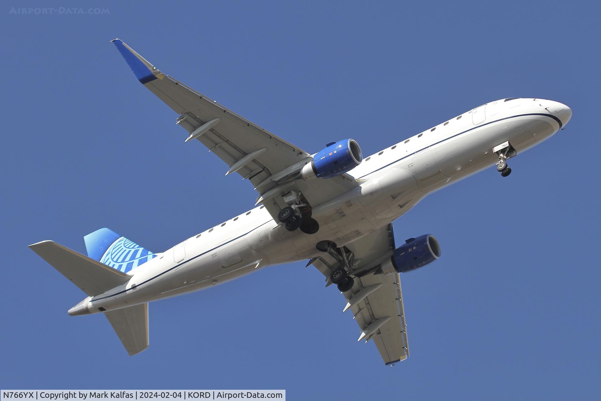 N766YX, 2023 Embraer ERJ170-200LR C/N 17000951, E75L Republic Airways/United Express EMBRAER 175LW N766YX RPA3515 SFD-ORD