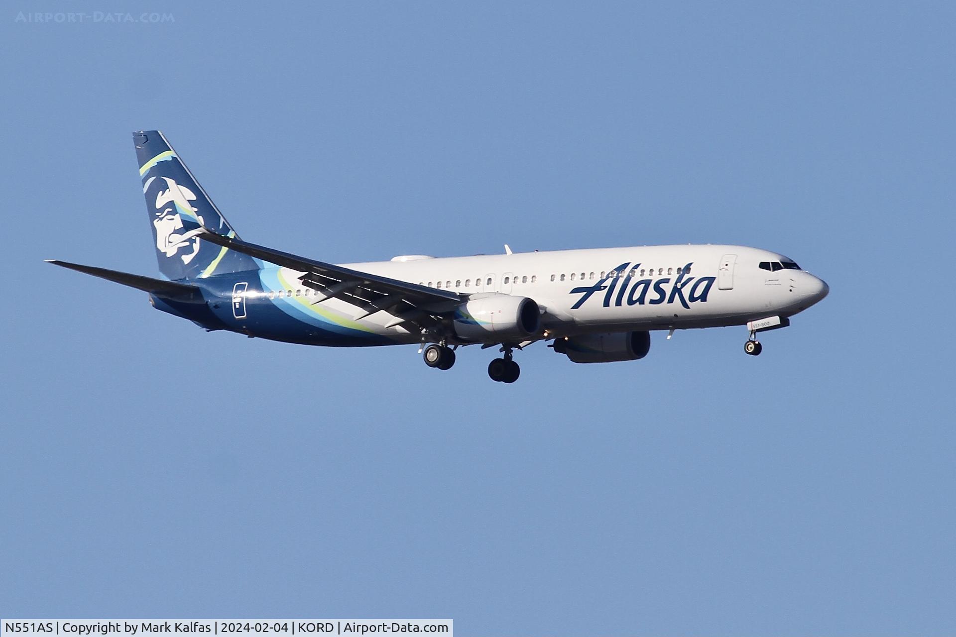 N551AS, 2006 Boeing 737-890 C/N 34593, B738 Alaska Airlines Boeing 737-890 N551AS ASA332 SFO-ORD