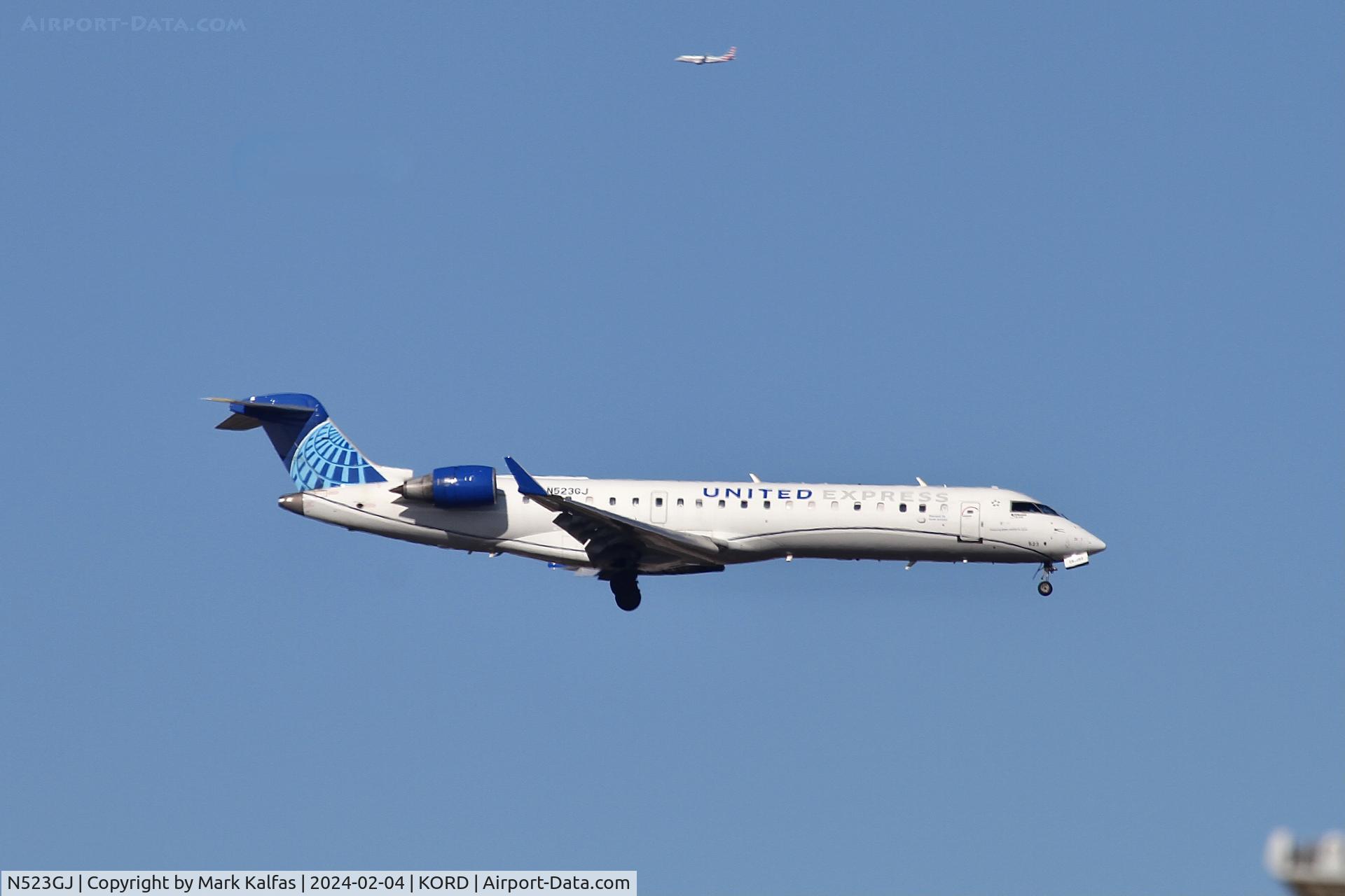 N523GJ, 2003 Bombardier CL-600-2C11 C/N 10125, CRJ7 GoJet/United Express Bombardier CRJ-701, CL-600-2C10, N523GJ GJS4190 MEM-ORD