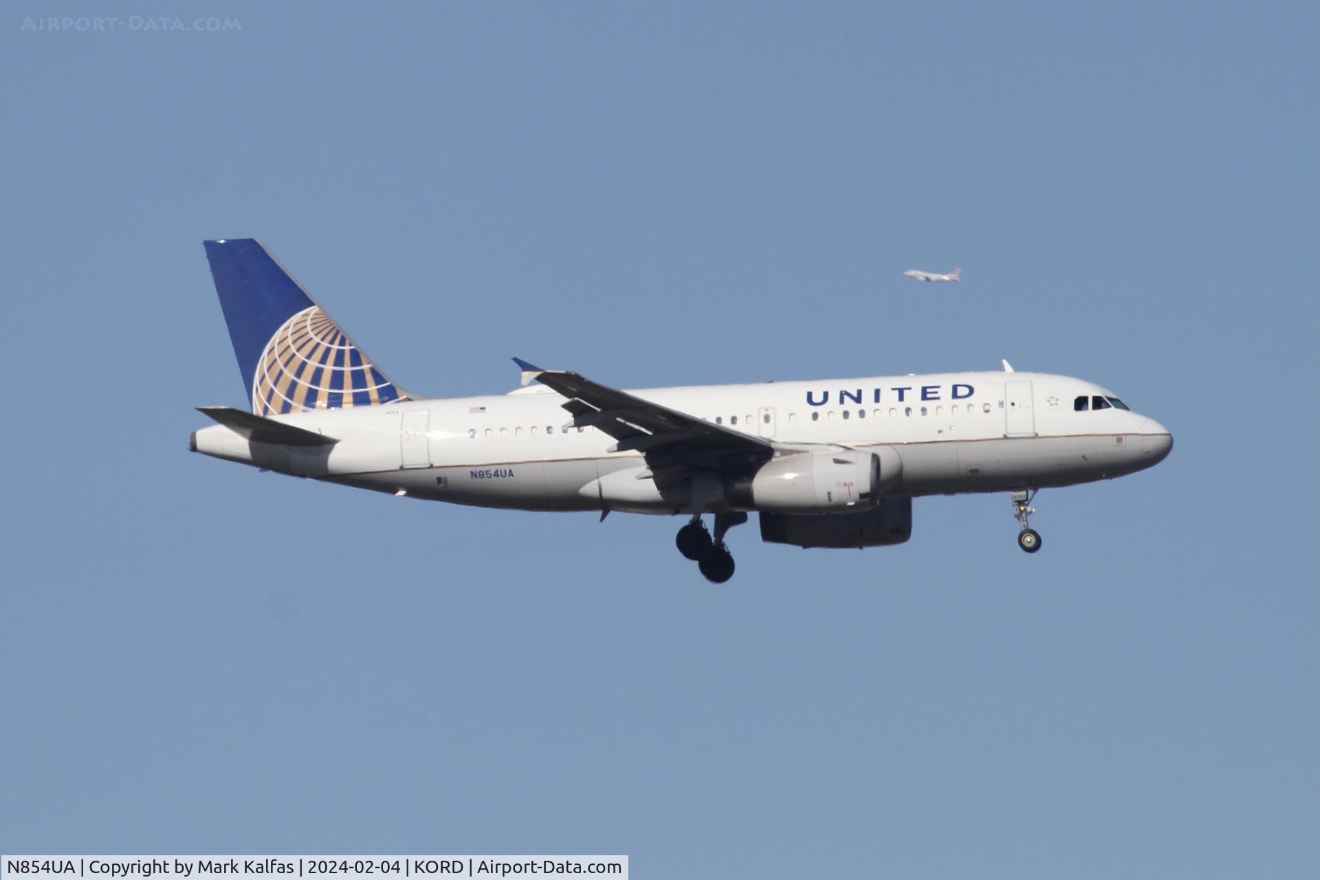 N854UA, 2002 Airbus A319-131 C/N 1731, A319 United Airlines Airbus A319-131 N854UA UAL422 BZN-ORD