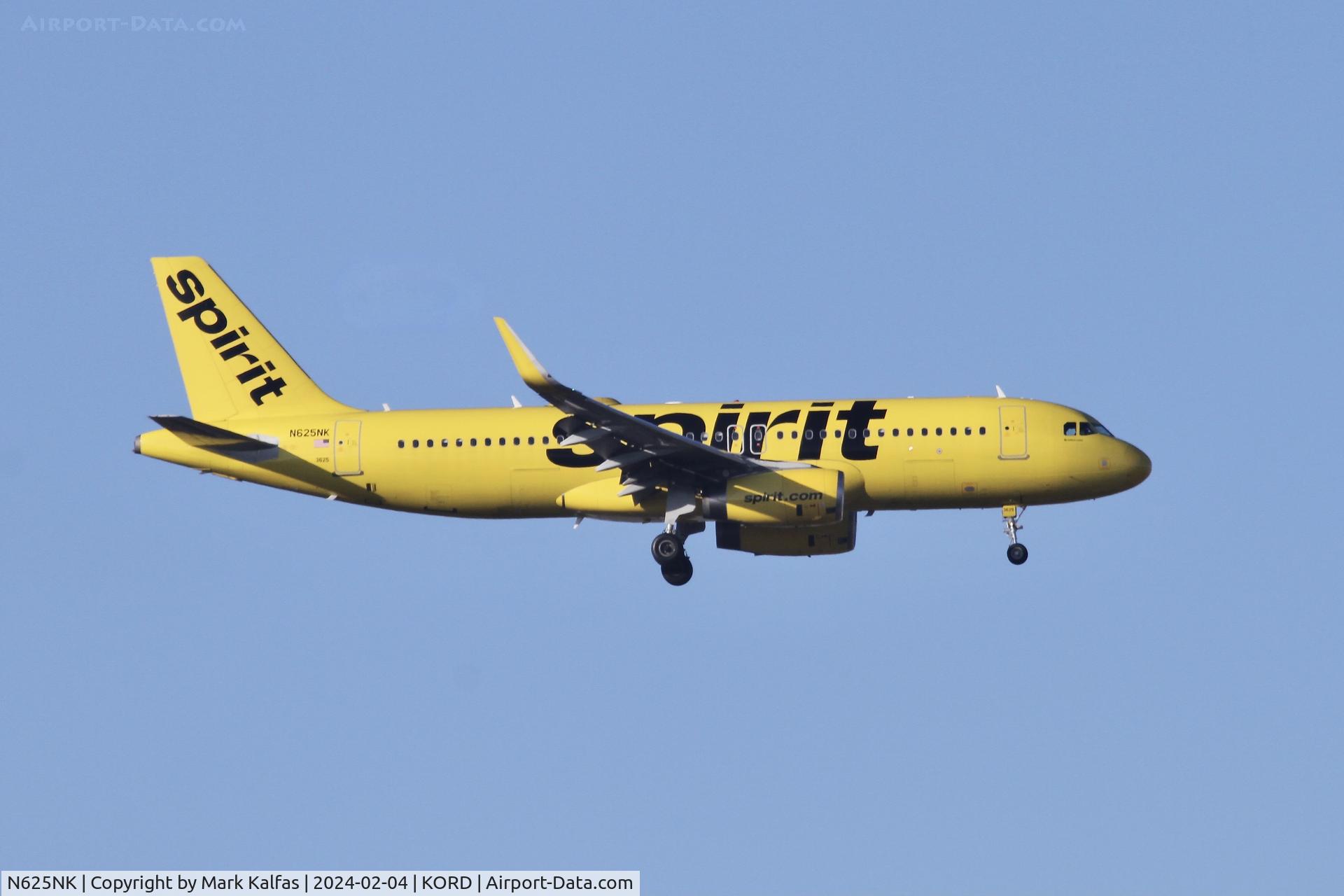 N625NK, 2014 Airbus A320-232 C/N 5954, A320 Spirit Airlines AIRBUS A320-232 N625NK NKS2524 LAS-ORD