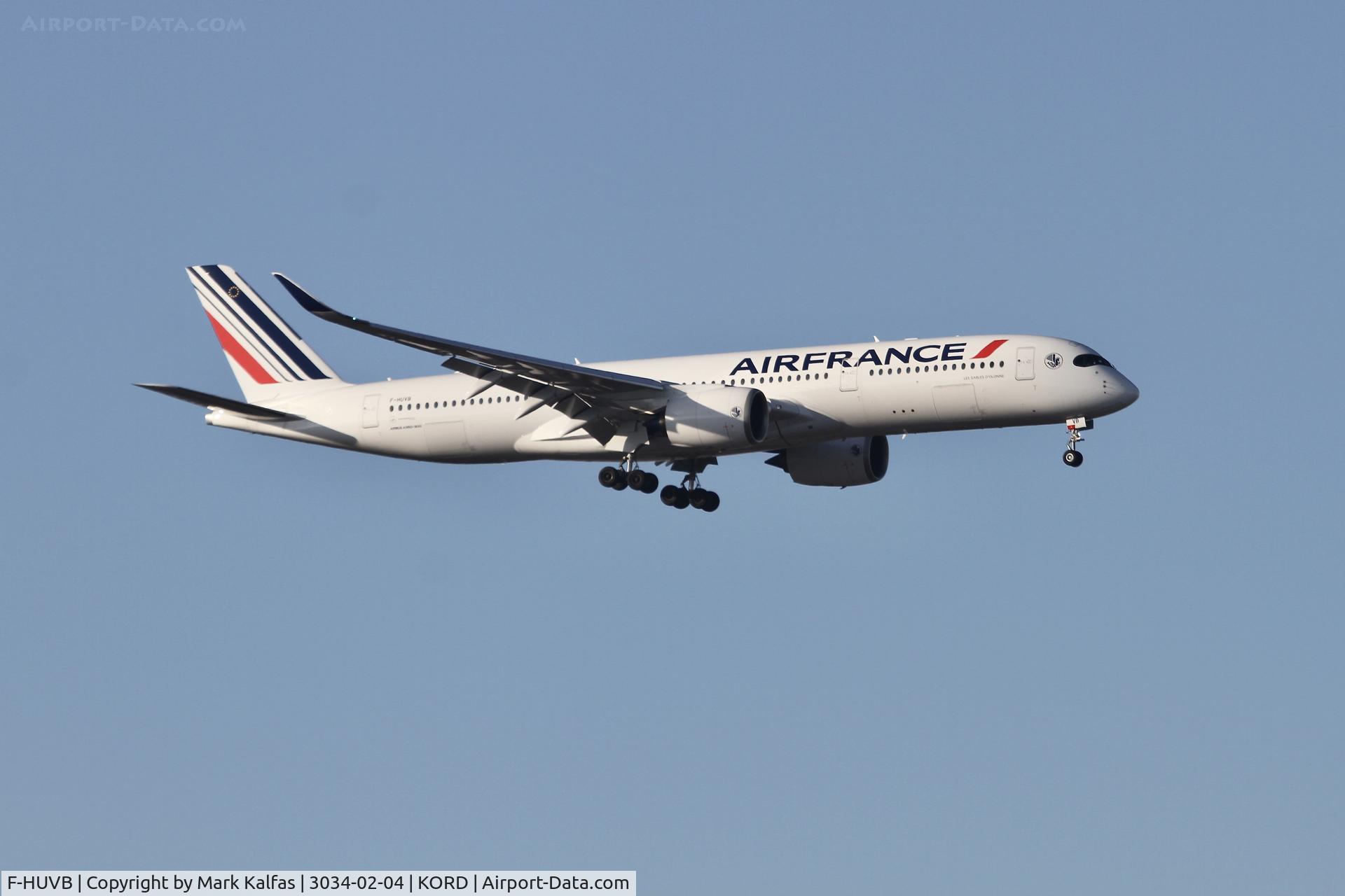F-HUVB, 2023 Airbus 350-941 C/N 612, A359 Air France Airbus A350-941 F-HUVB AFR136 LFPG-KORD