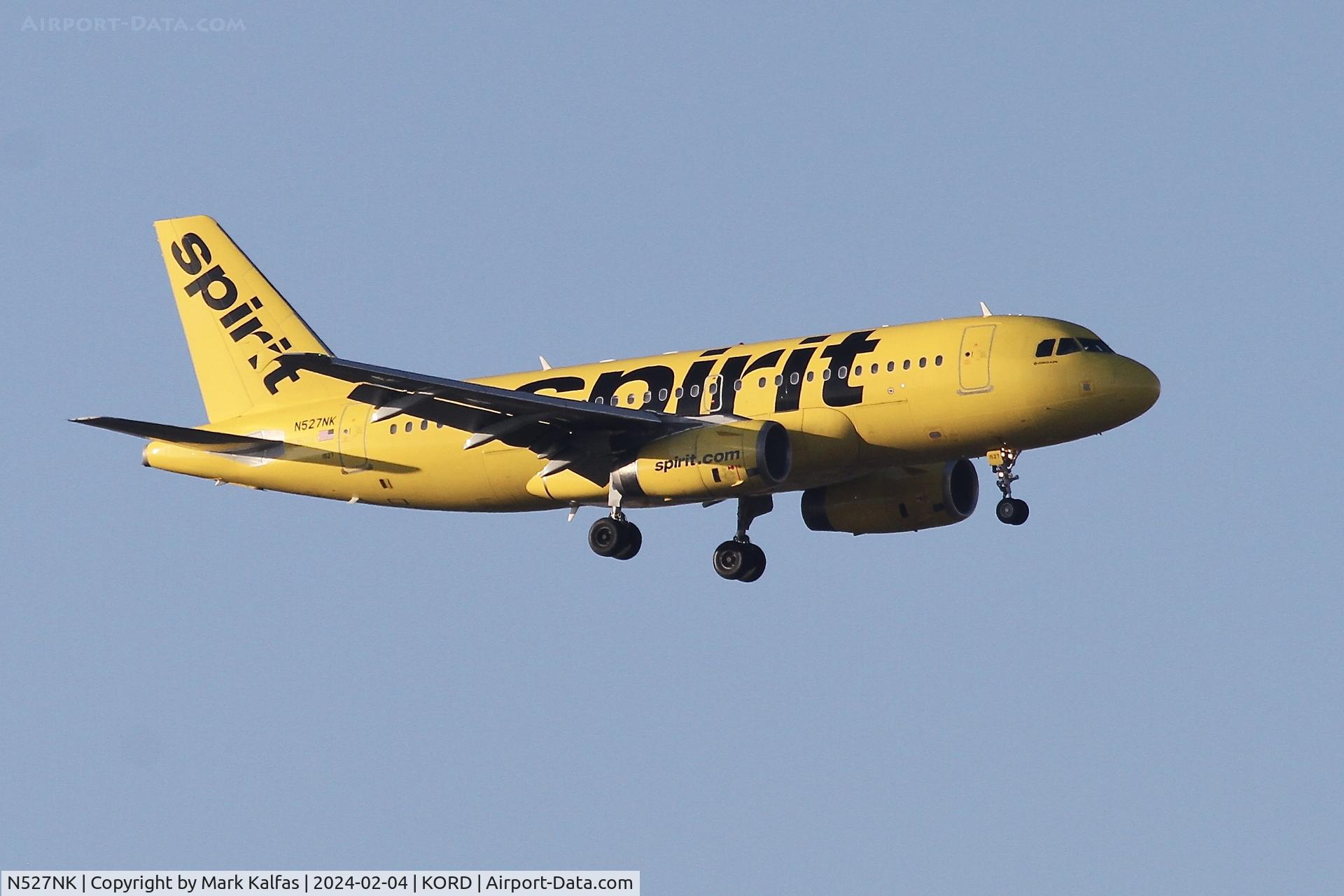 N527NK, 2007 Airbus A319-132 C/N 2978, A319 Spirit Airlines AIRBUS A319-132  N527NK NKS1739  RSW-ORD