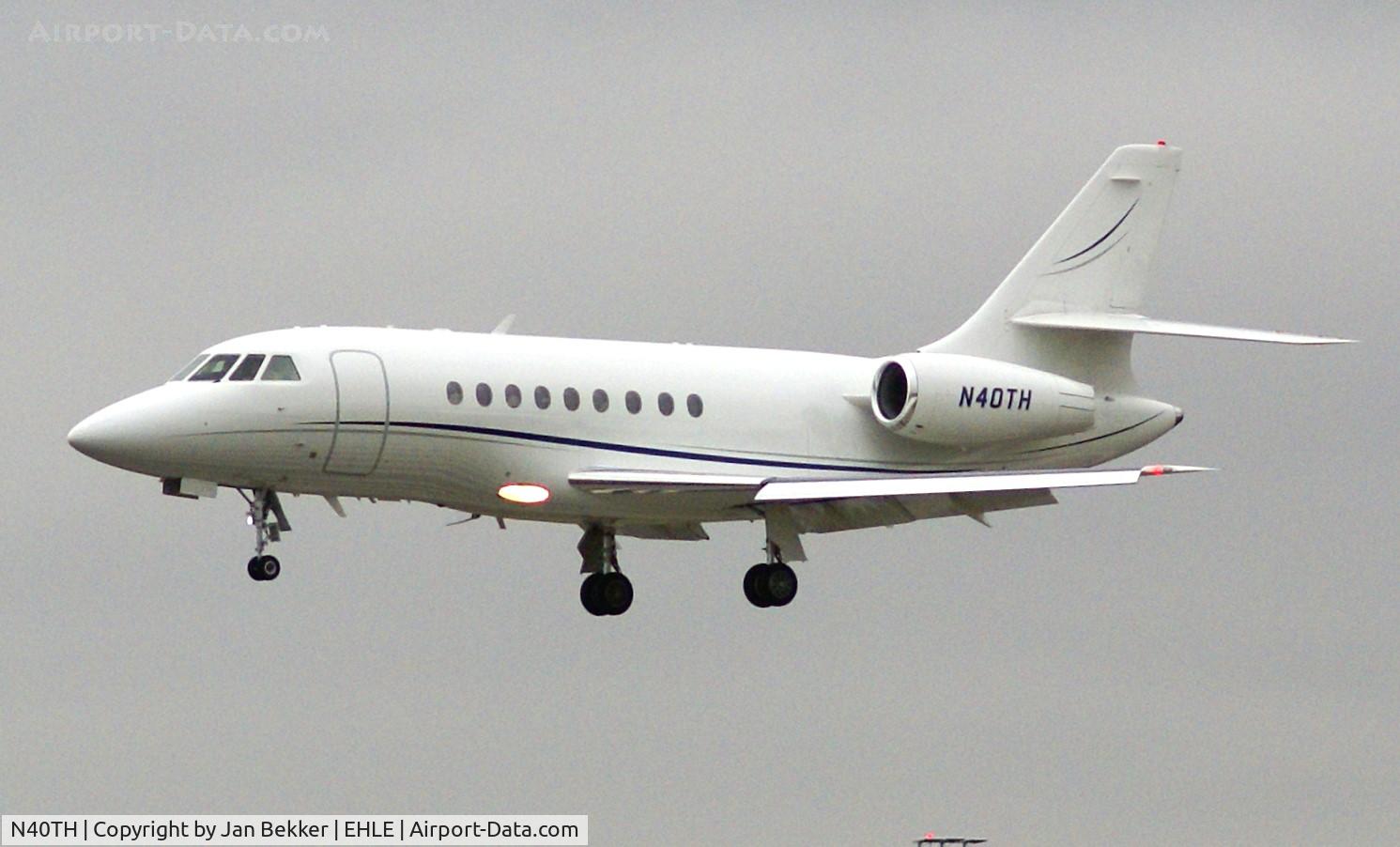 N40TH, 2003 Dassault Falcon 2000EX C/N 007, Lelystad Airport. Arriving from Malta