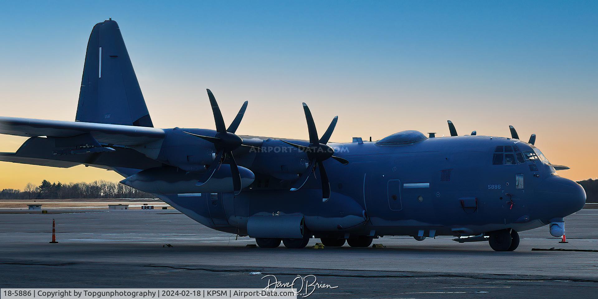 18-5886, 2018 Lockheed Martin AC-130J Ghostrider C/N 382-5886, DACHA47 in for a stop over before continuing on home to Hurlbert Field