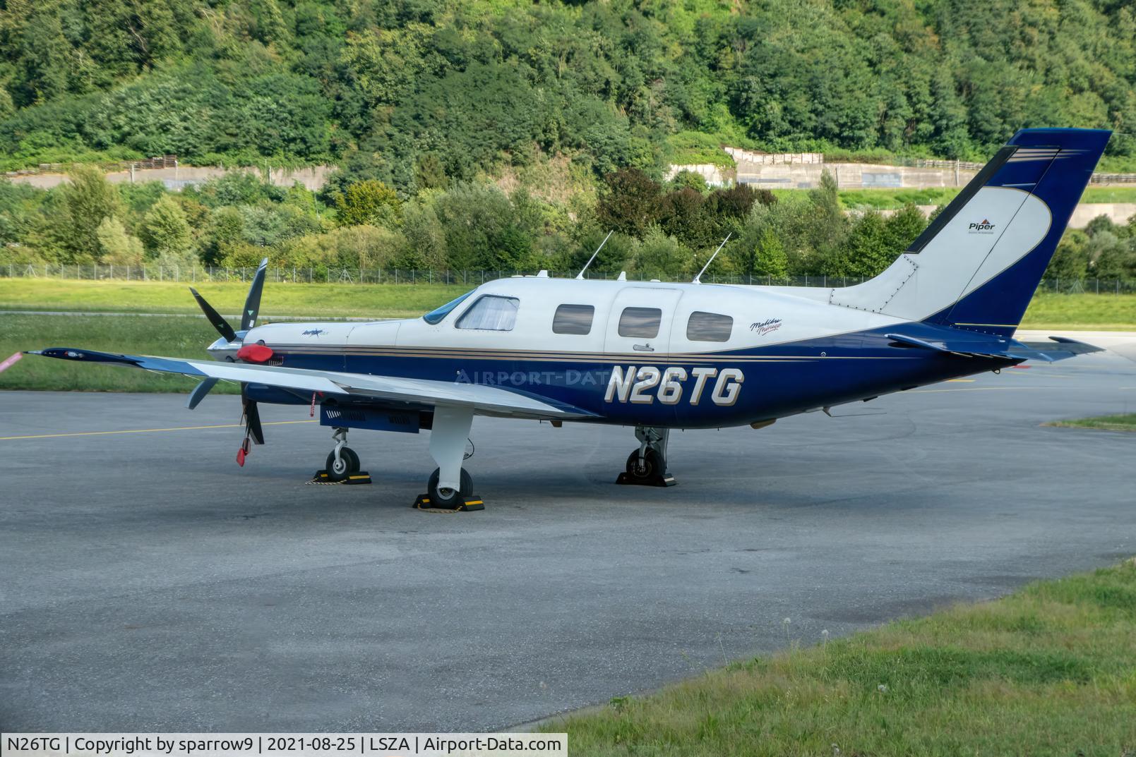 N26TG, 1999 Piper PA-46-350P Malibu Mirage C/N 4636193, Still at Lugano-Agno