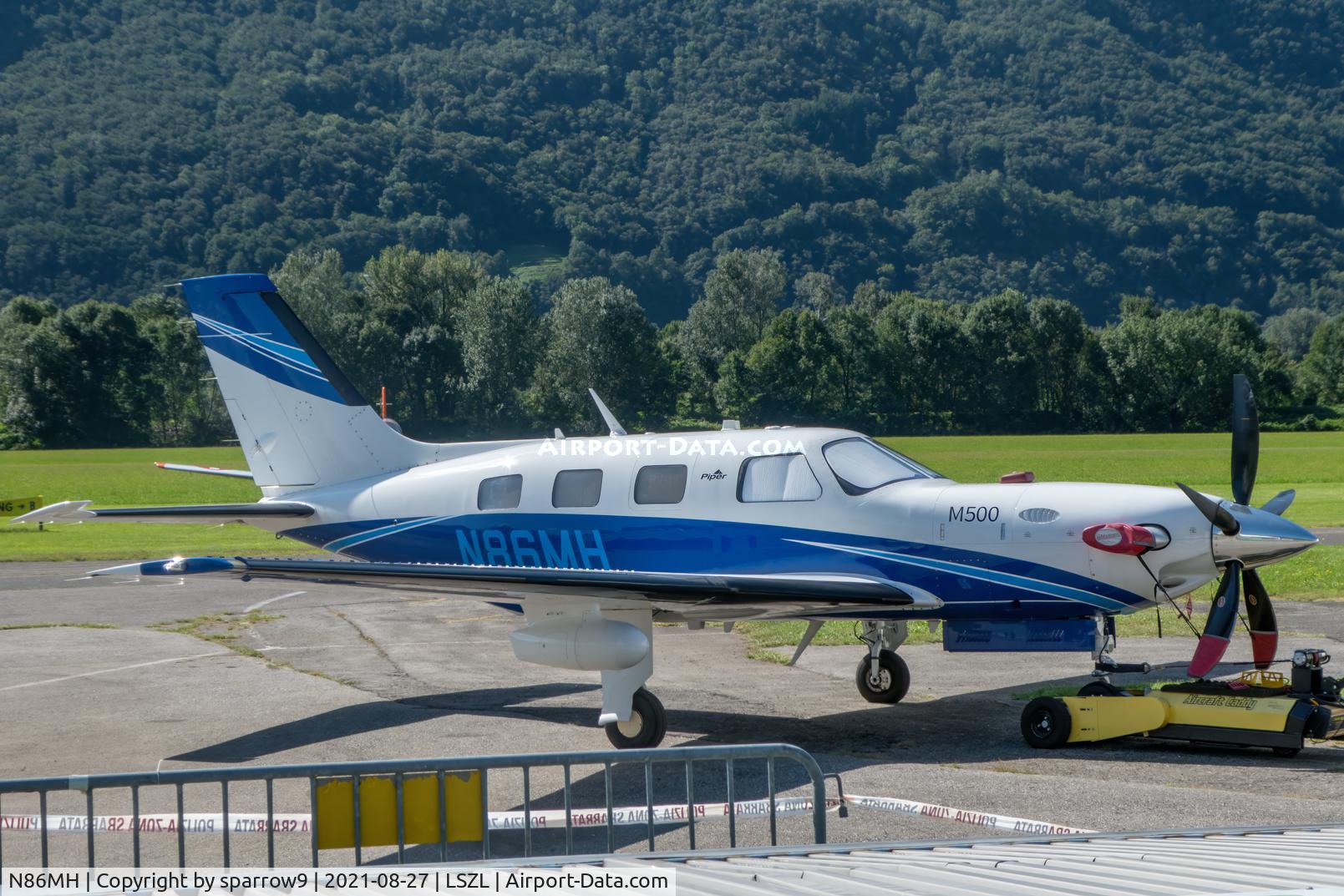 N86MH, Piper PA-46-350P Malibu Mirage C/N 4636504, At Locarno-Magadino