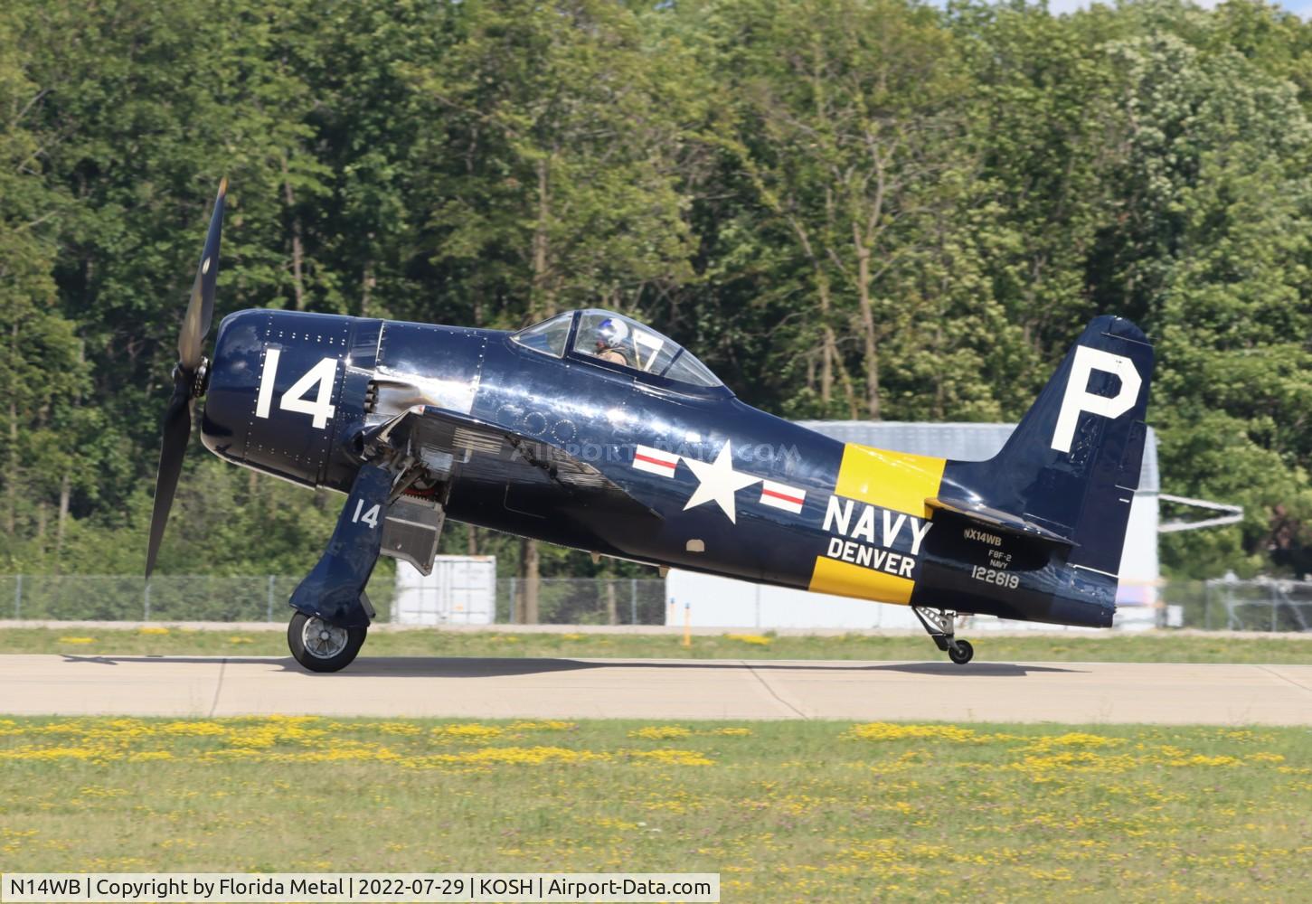 N14WB, Grumman F8F-2 (G58) Bearcat C/N D.1148, OSH 22 zx