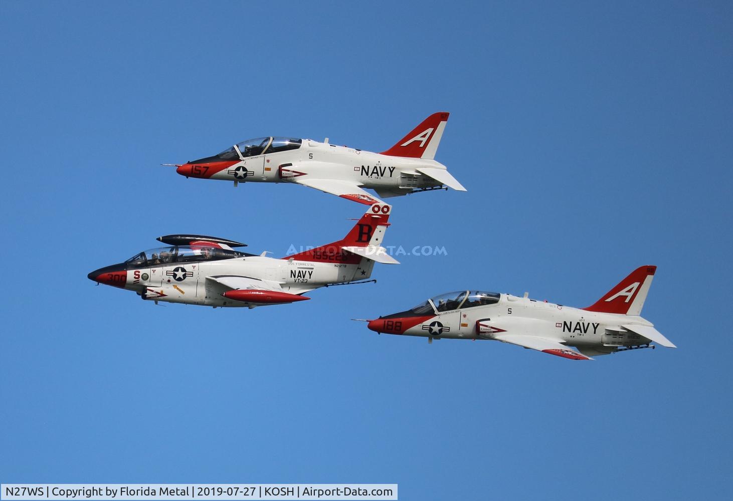 N27WS, North American T-2B Buckeye C/N 310-30, OSH 19 zx