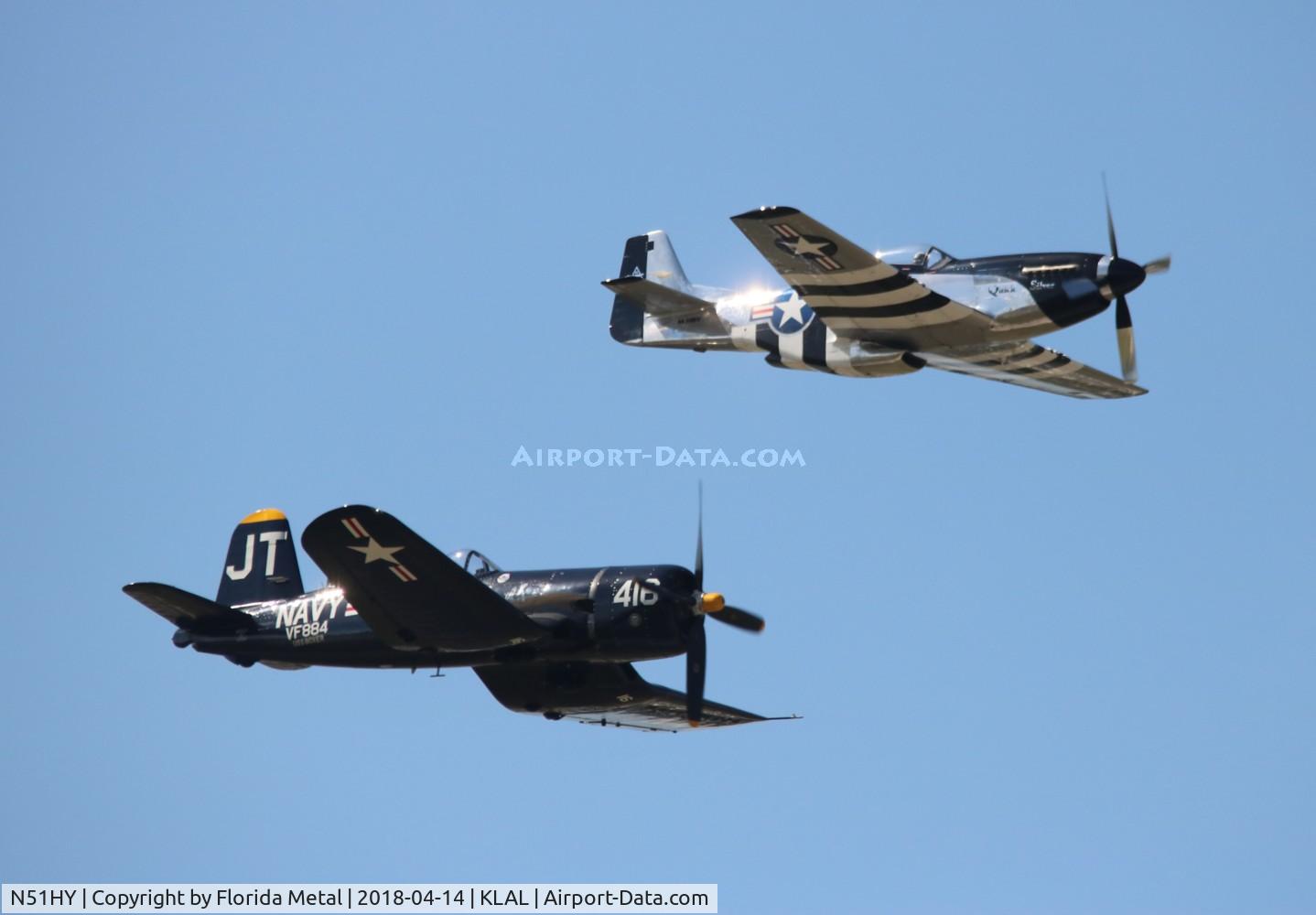 N51HY, 1944 North American P-51D Mustang C/N 124-48192, Sun N Fun 2018 zx