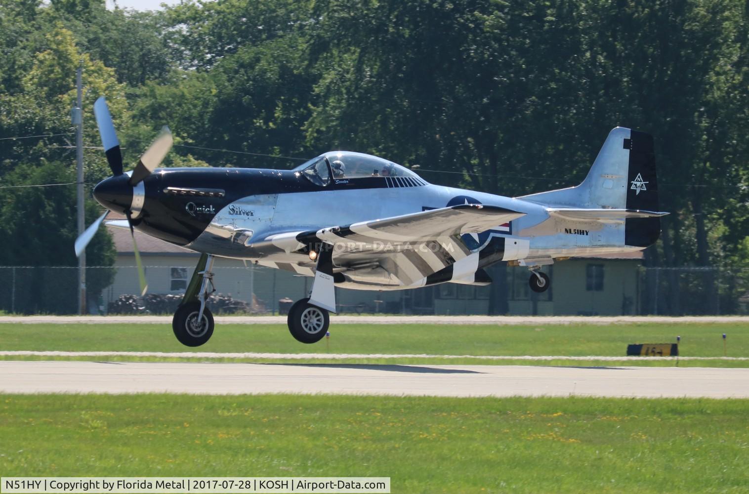 N51HY, 1944 North American P-51D Mustang C/N 124-48192, P-51D Quick Silver zx