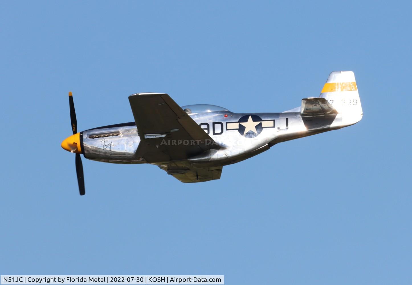 N51JC, 1944 North American P-51D Mustang C/N 122-38798, P-51D The Brat III zx
