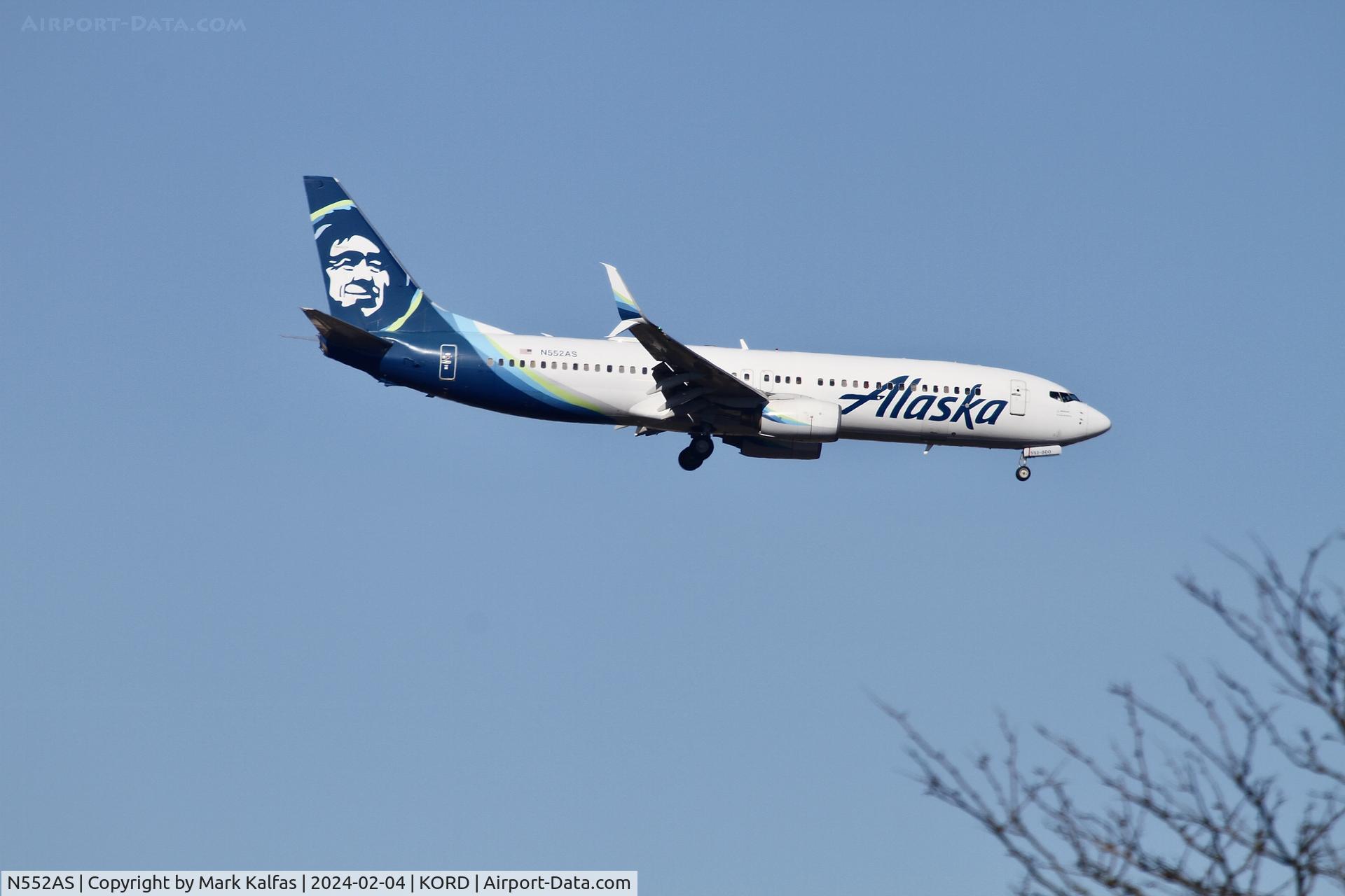 N552AS, 2006 Boeing 737-890 C/N 34595, B738 Alaska Airlines Boeing 737-890 N552AS ASA324  PDX-ORD
