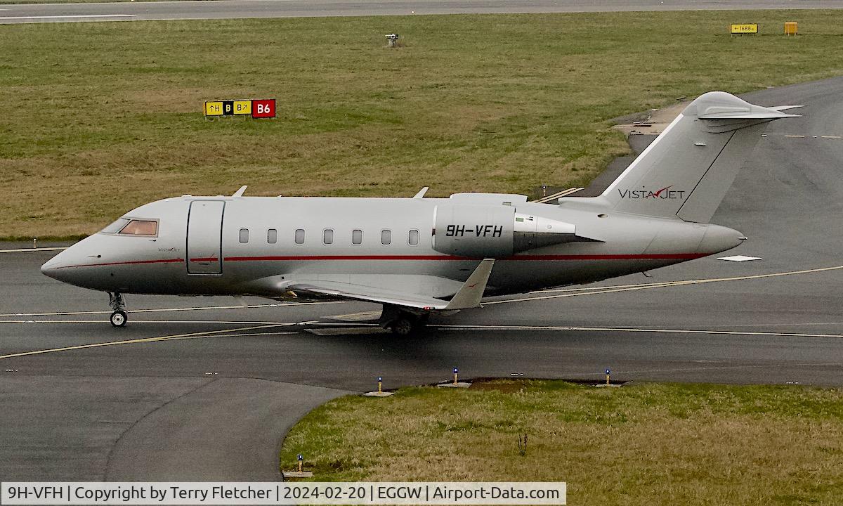 9H-VFH, 2014 Bombardier Challenger 605 (CL-600-2B16) C/N 5979, At Luton Airport
