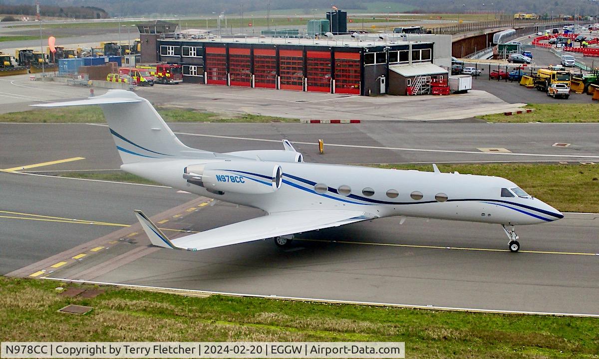 N978CC, Gulfstream Aerospace G-IV C/N 1335, At Luton Airport