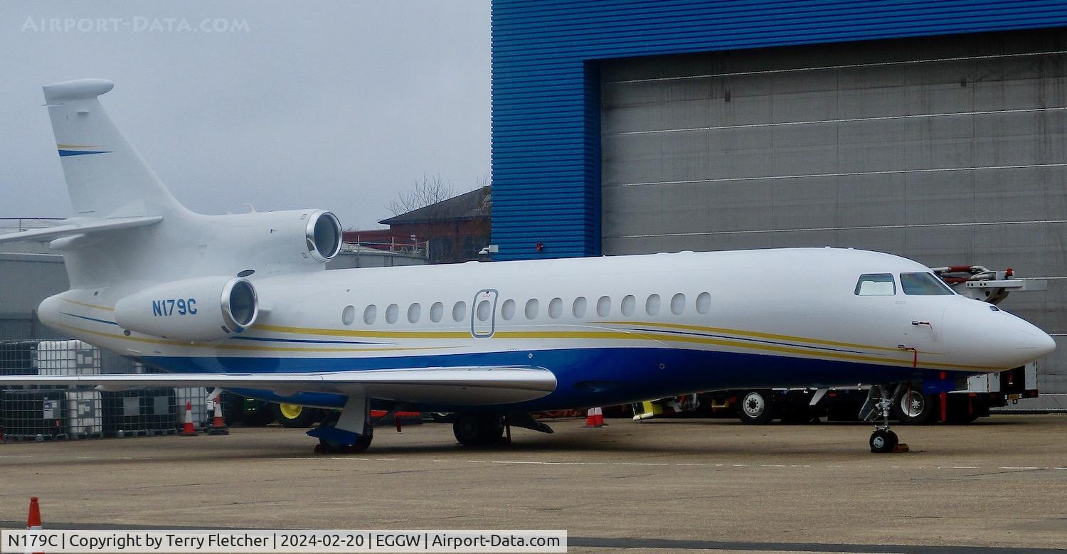 N179C, 2023 Dassault Falcon 8X C/N 502, At Luton Airport