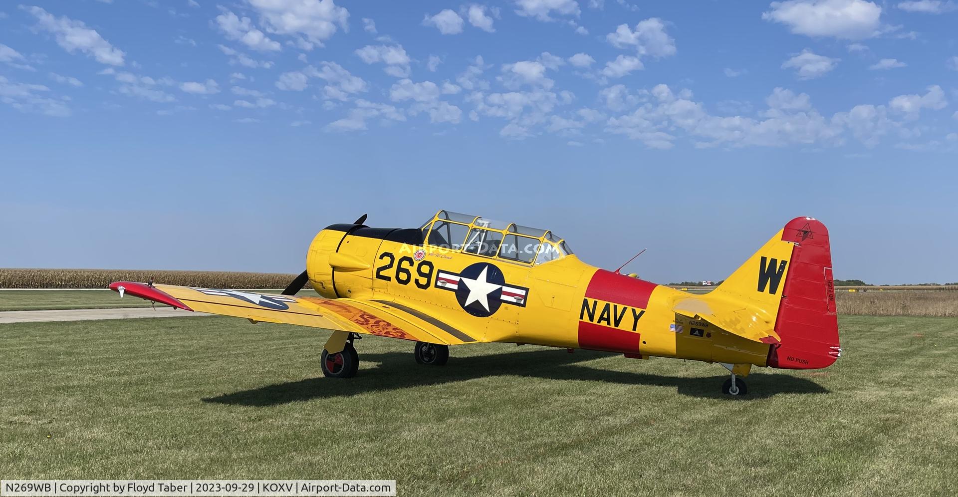 N269WB, 1985 North American-maslon SNJ-4 C/N 88-11851, Fly Iowa 2023 Knoxville Iowa