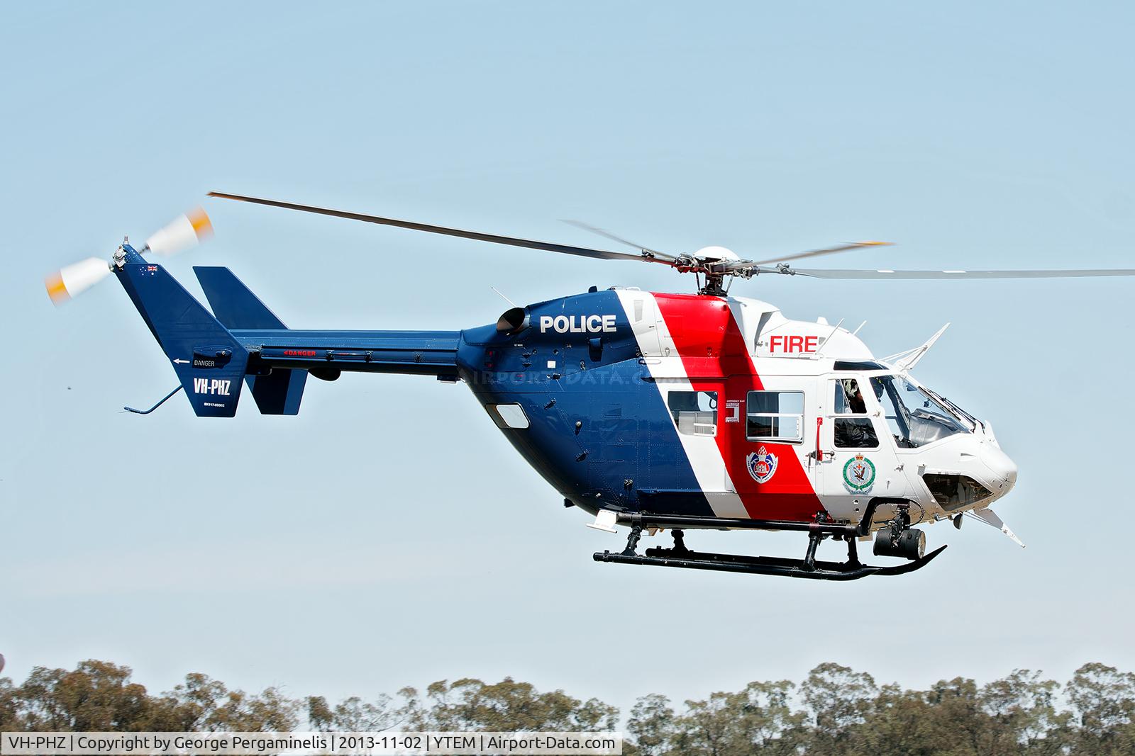 VH-PHZ, 1990 MBB-Kawasaki BK-117B-2 C/N 1043, Temora airshow 2013.