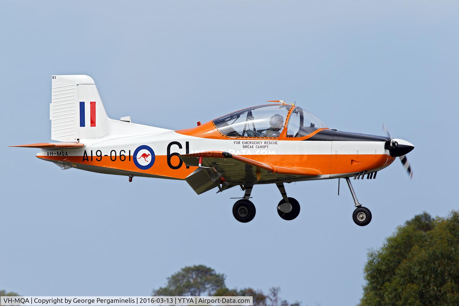 VH-MQA, 1975 New Zealand CT-4A Airtrainer C/N 061, Tyabb airshow 2016.