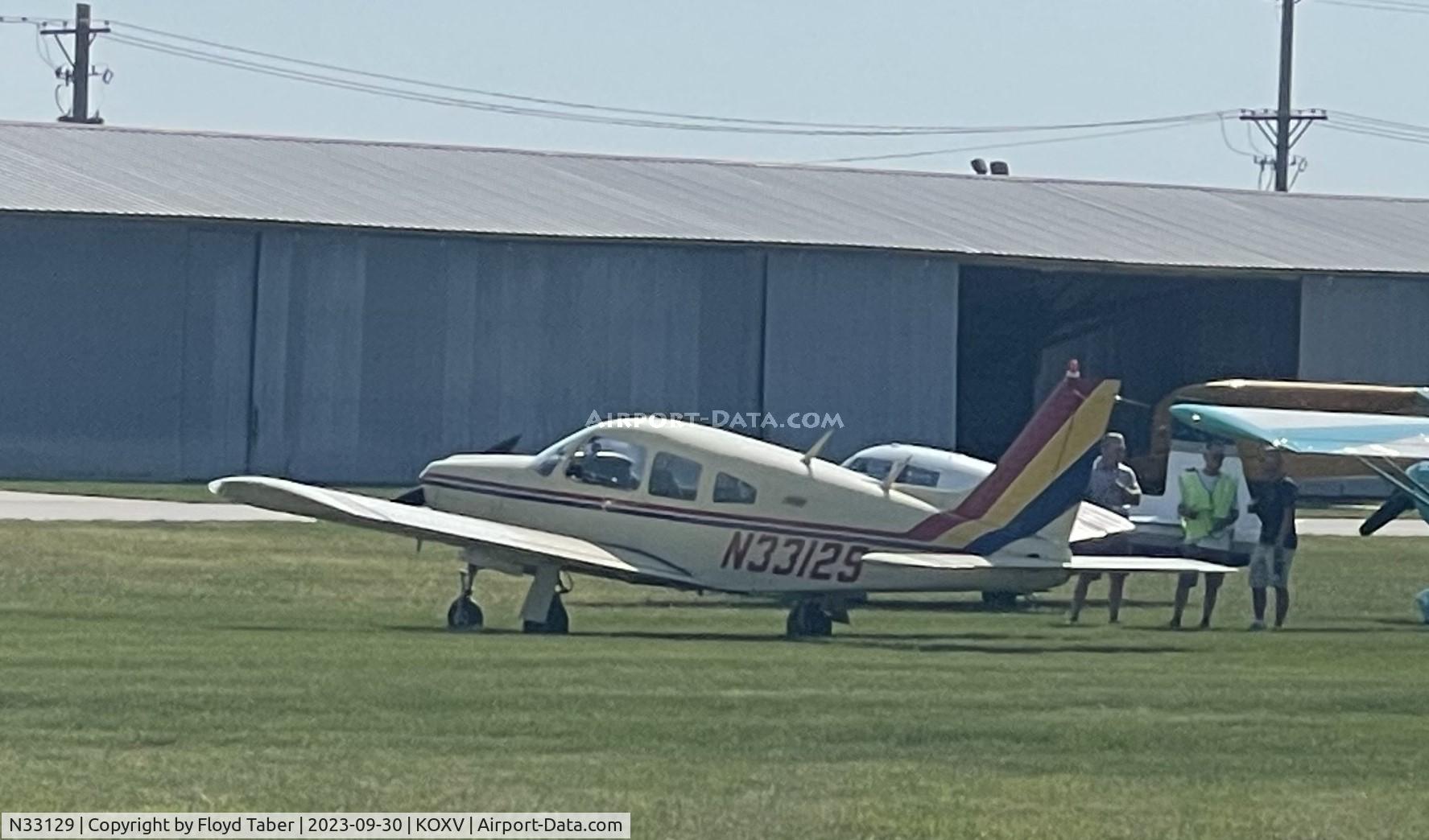 N33129, 1975 Piper PA-28R-200 C/N 28R-7535124, Fly Iowa 2023 Knoxville Iowa