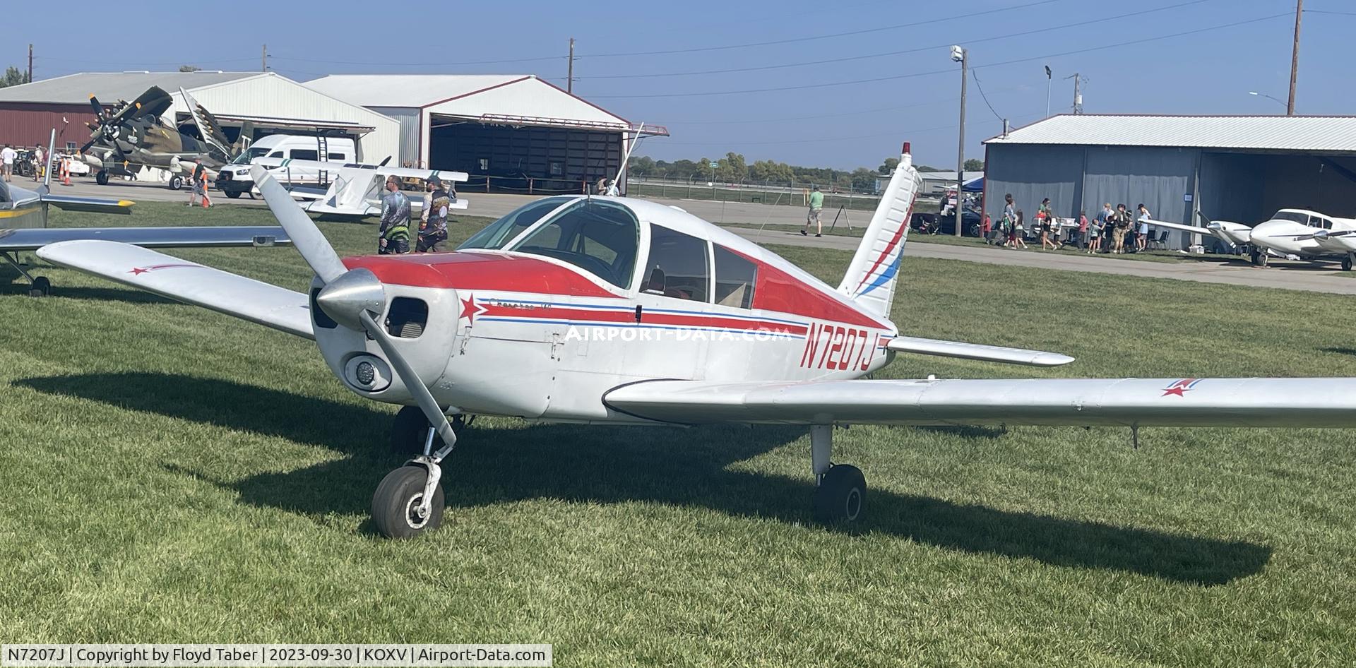 N7207J, 1968 Piper PA-28-140 C/N 28-24540, Fly Iowa 2023 Knoxville Iowa