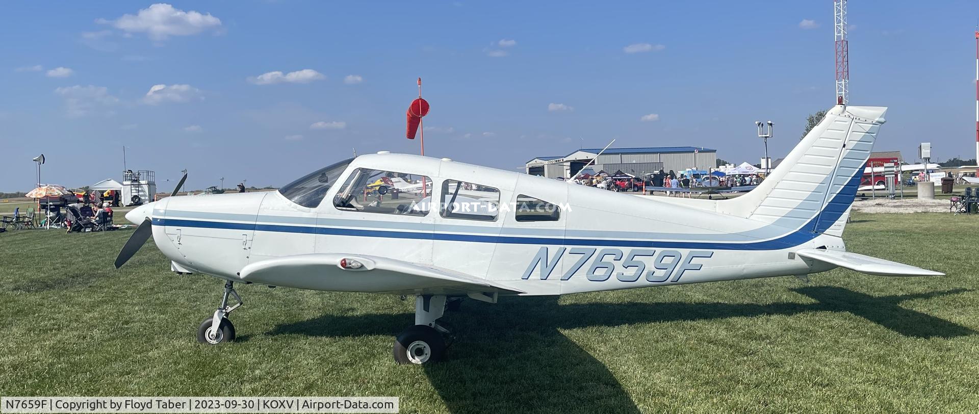 N7659F, 1976 Piper PA-28-151 C/N 28-7715227, Fly Iowa 2023 Knoxville Iowa