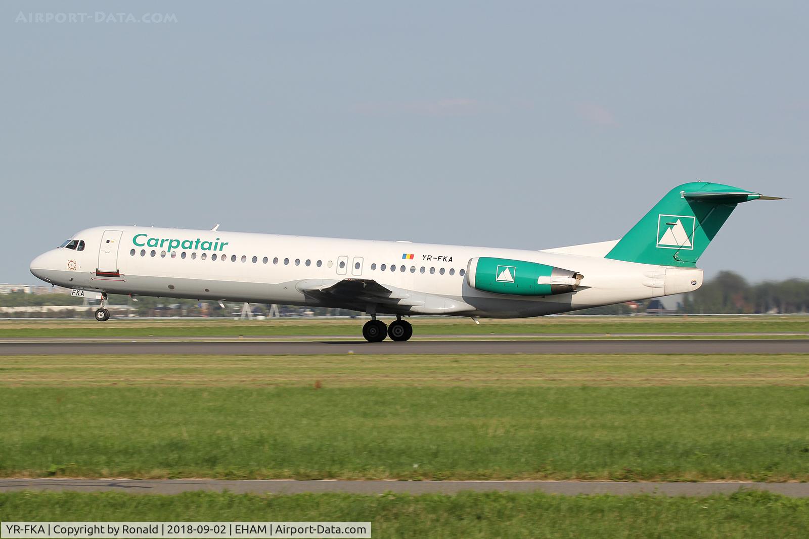 YR-FKA, 1991 Fokker 100 (F-28-0100) C/N 11340, at spl
