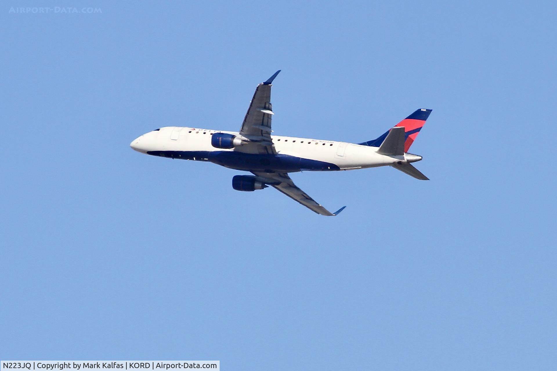 N223JQ, 2008 Embraer 175LR C/N 207, E75L Republic/Delta Airlines Embraer 175R N223JQ RPA5602 ORD-BOS