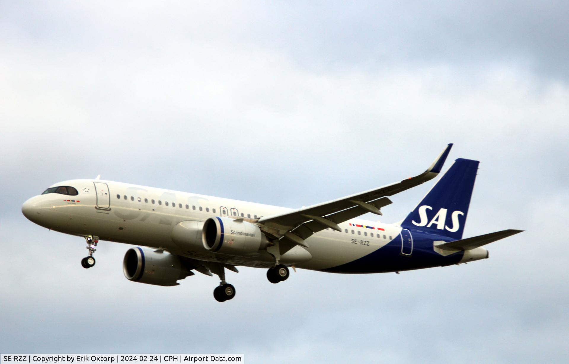 SE-RZZ, 2024 Airbus A320-251N C/N 11885, SE-RZZ landing rw 22L.
The latest delivered A320-251N to SAS.
F/v in CPH