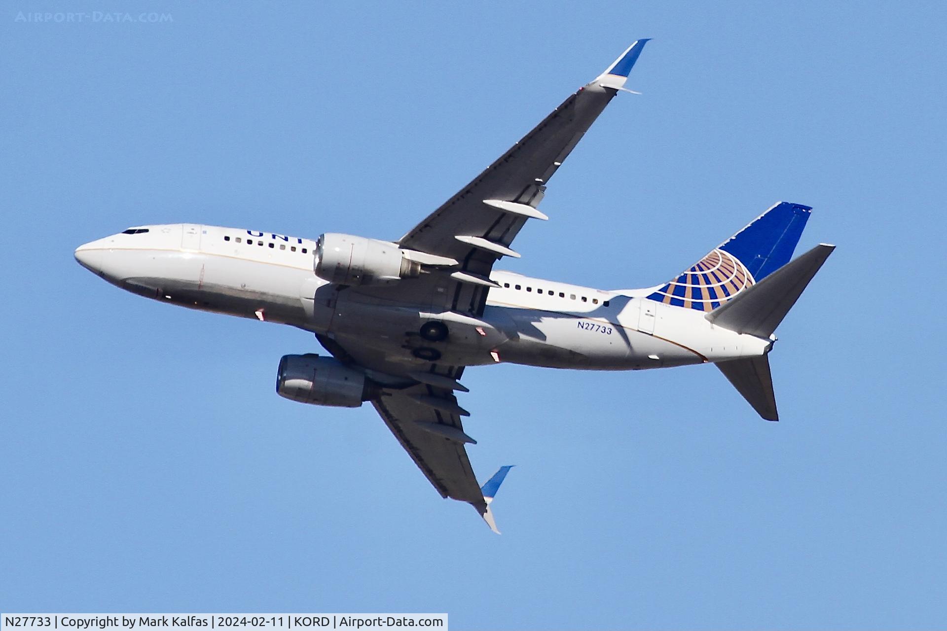 N27733, 1999 Boeing 737-724 C/N 28800, B737 United Airlines BOEING 737-724 N27733 UAL1836 KORD-DCA