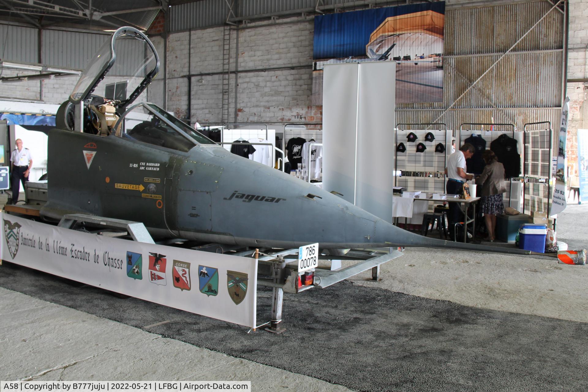 A58, Sepecat Jaguar A C/N A58, during Cognac airshow 2022