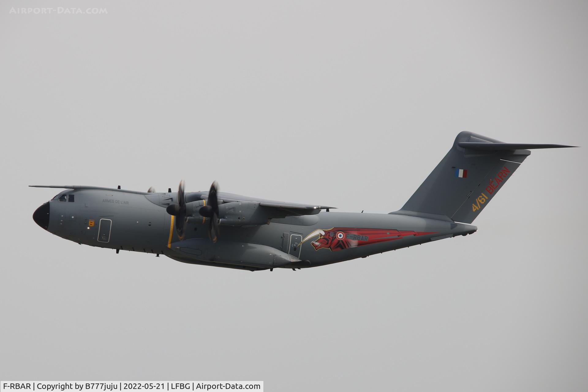 F-RBAR, 2020 Airbus A400M Atlas C/N 110, during Cognac airshow 2022