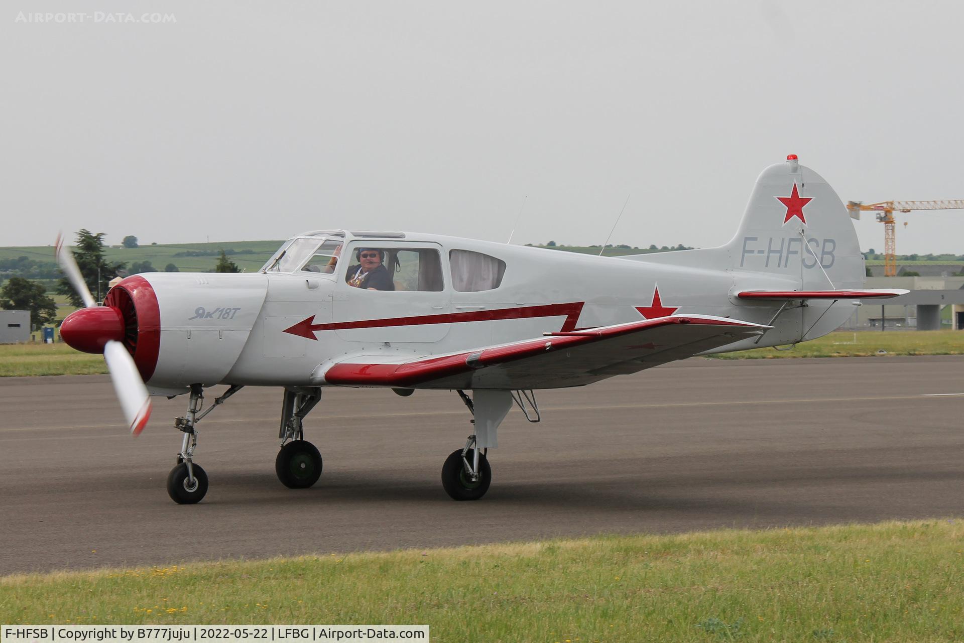 F-HFSB, Yakovlev Yak-18T C/N 8200916, during Cognac airshow 2022