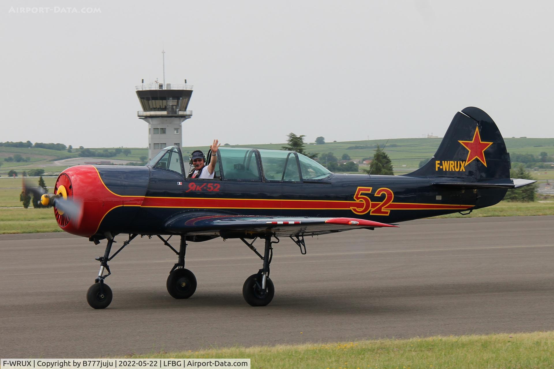 F-WRUX, Bacau Yak-52 C/N 867012, during Cognac airshow 2022