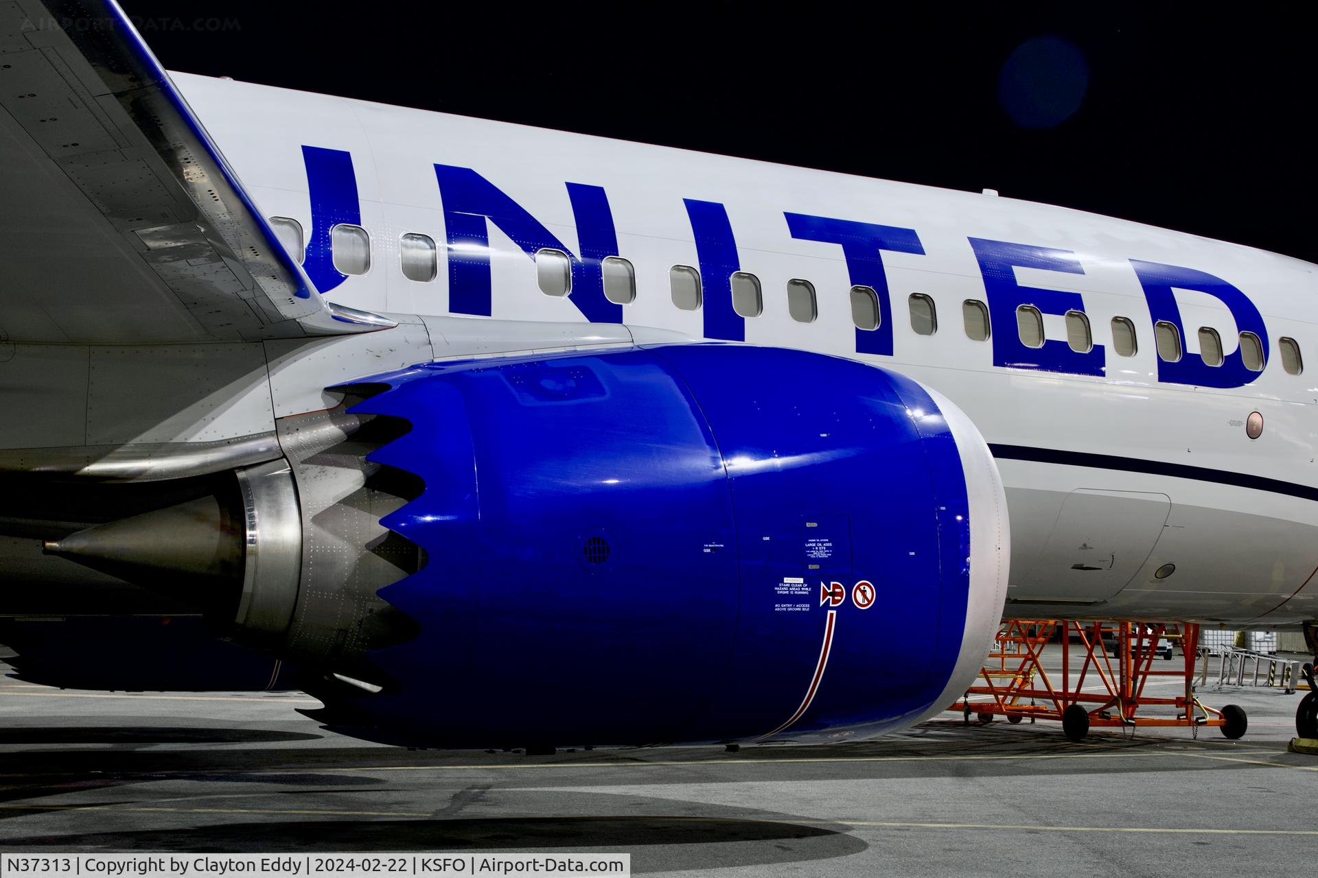 N37313, 2023 Boeing 737 MAX 8 C/N 67568, SFO 2024.