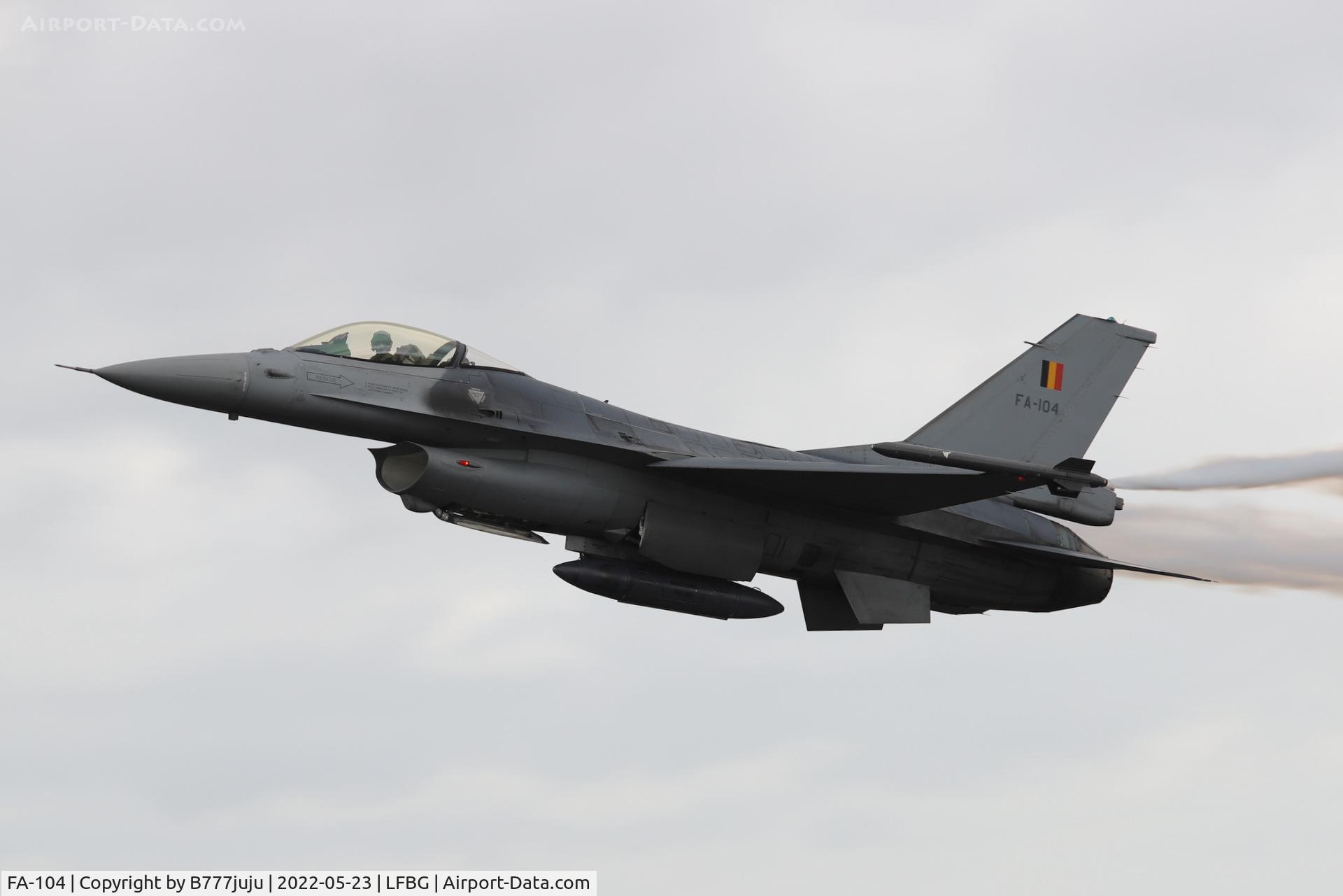 FA-104, 1987 SABCA F-16AM Fighting Falcon C/N 6H-104, during Cognac airshow 2022