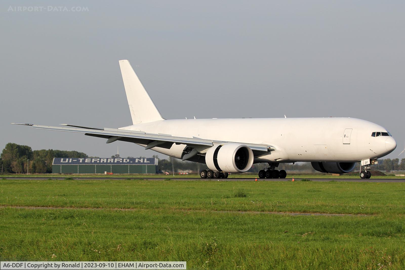 A6-DDF, 2018 Boeing 777F C/N 60509, at spl