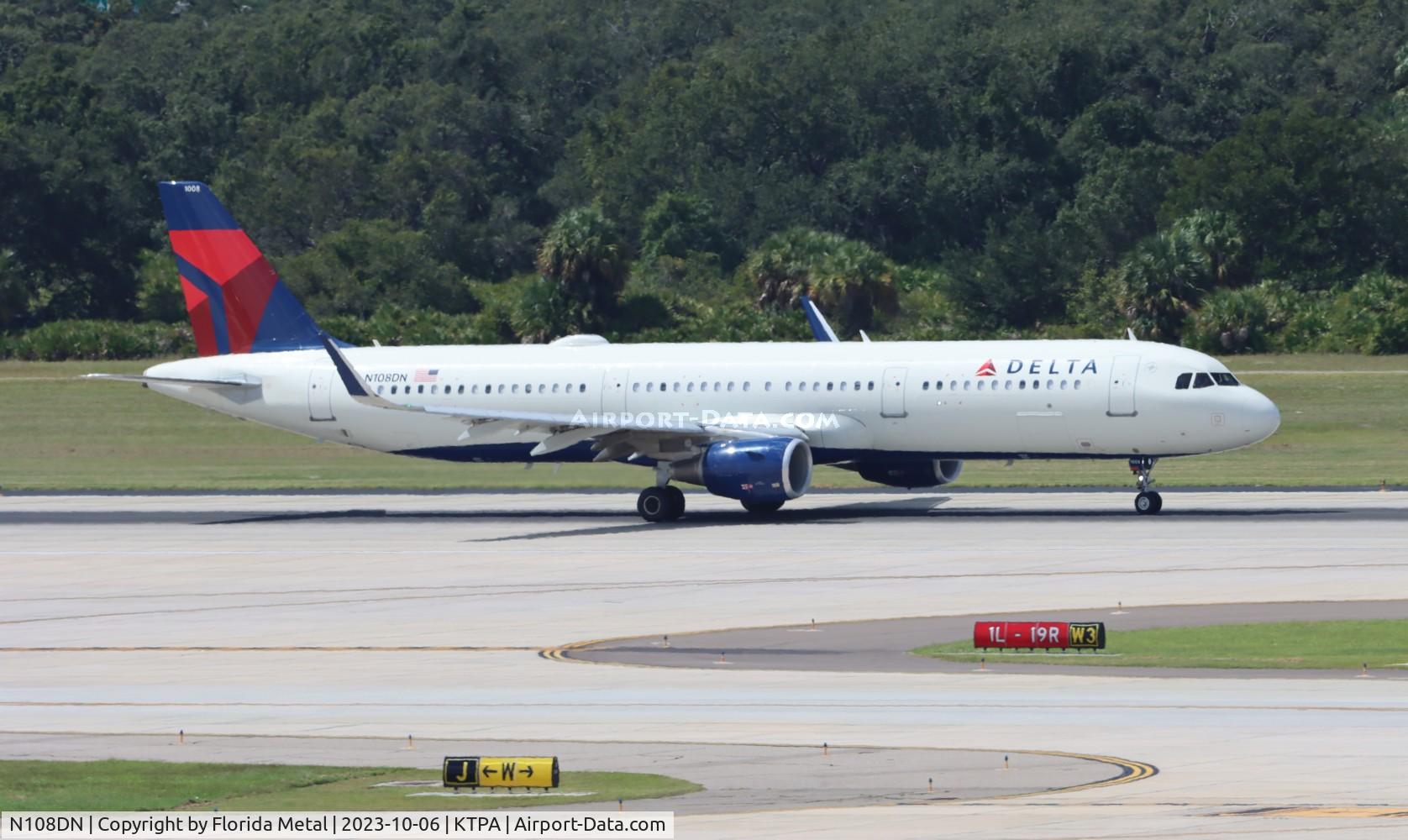 N108DN, 2021 Airbus A321-211 C/N 10003, DAL A321 zx TPA-DTW