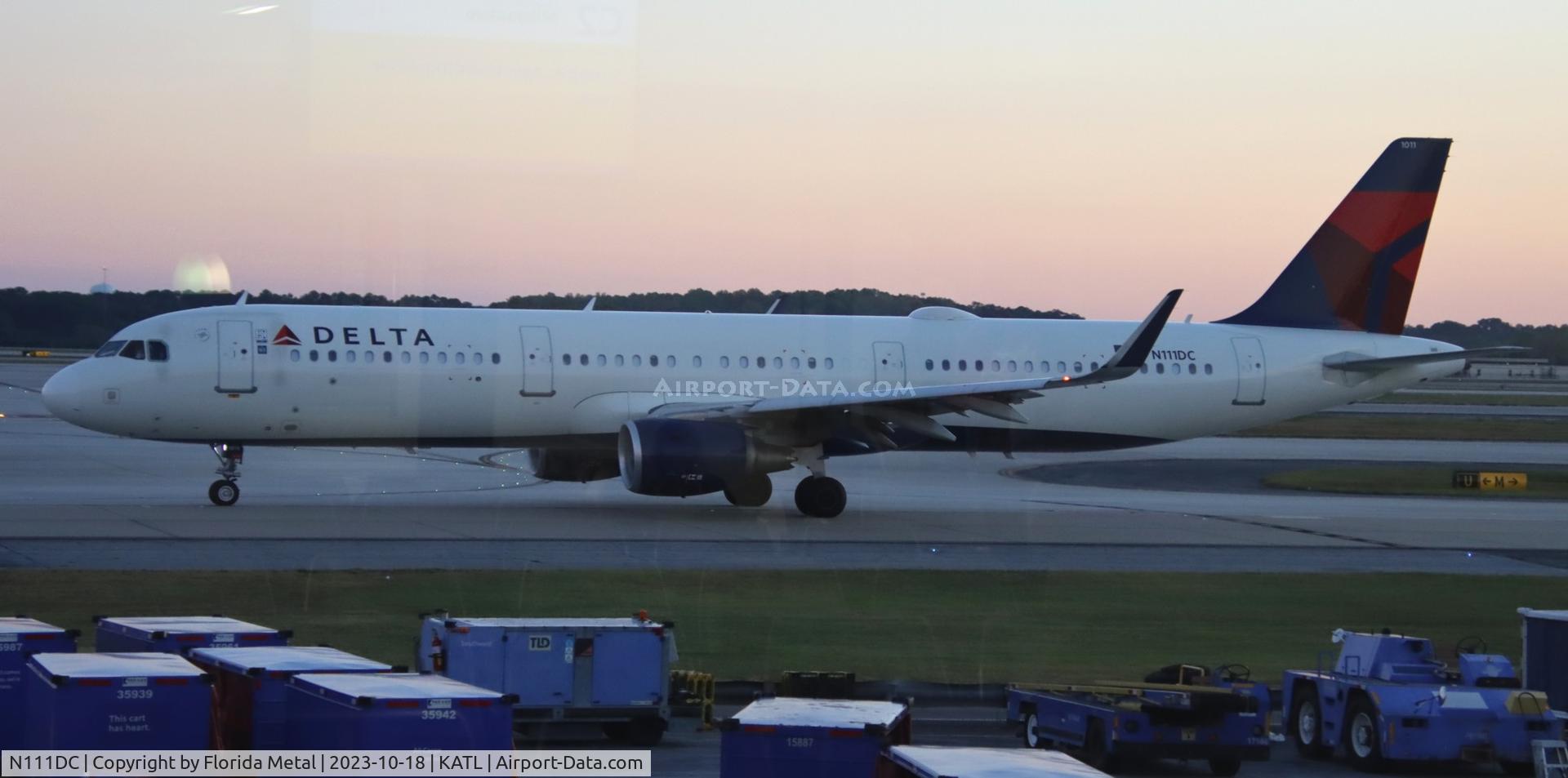 N111DC, 2020 Airbus A321-211 C/N 10018, DAL A321 zx ATL-PHX