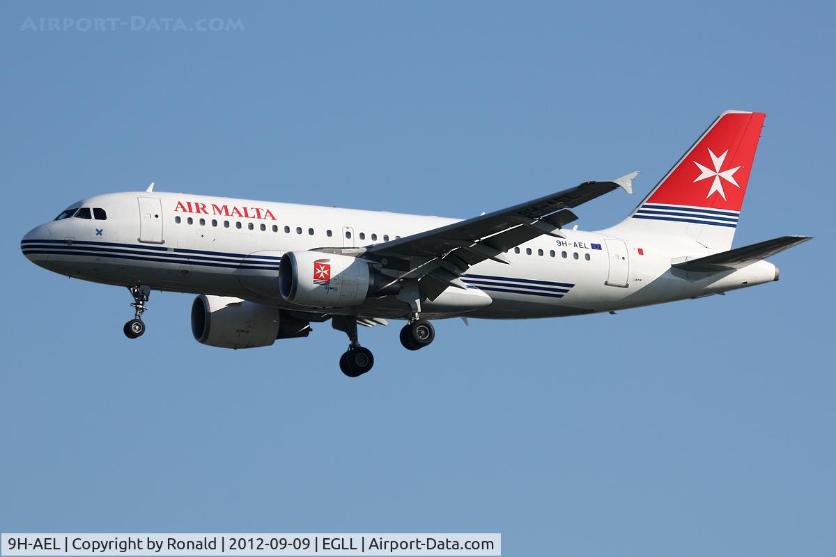 9H-AEL, 2004 Airbus A319-111 C/N 2332, at lhr